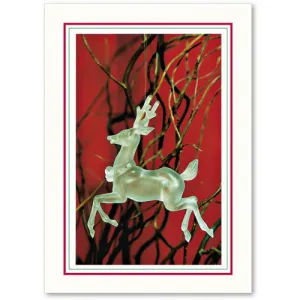 1225SC-A - Bright White, Scarlet Red & Amazon Green Border, Vertical, set of 10 cards