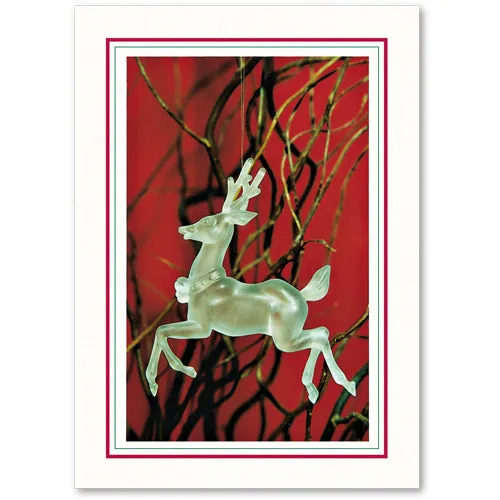 1225SC-A - Bright White, Scarlet Red & Amazon Green Border, Vertical, set of 10 cards