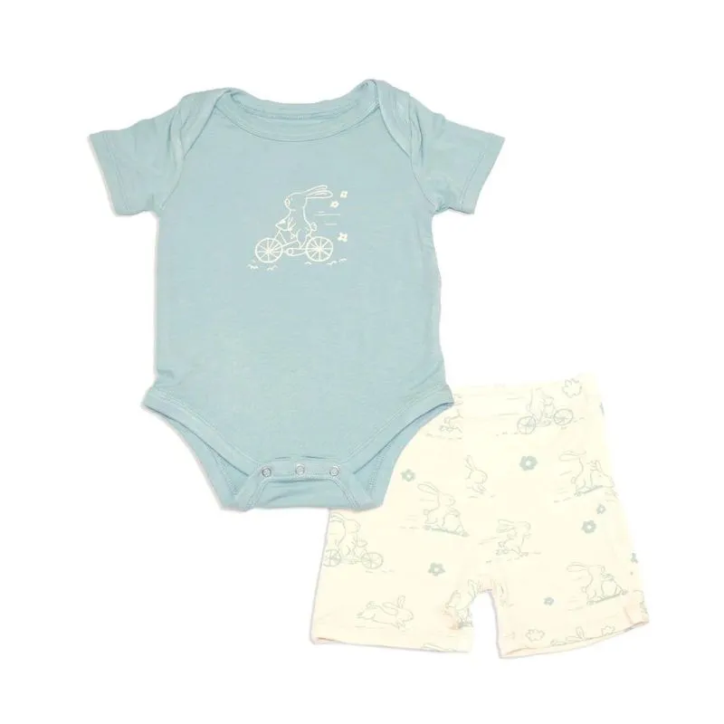 Bamboo Short Sleeve Onesie & Short Set