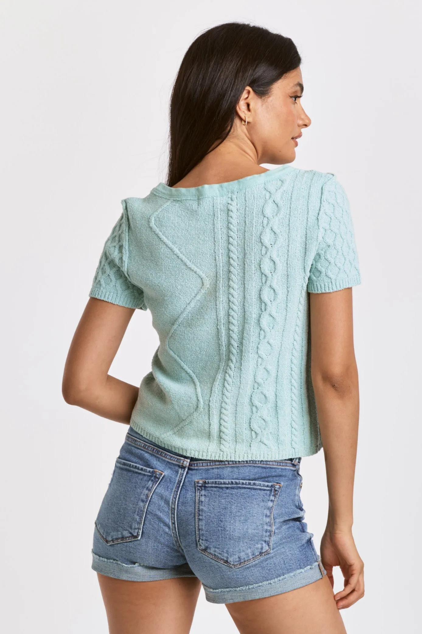 BARRY BOAT NECK TOP FRESH MINT