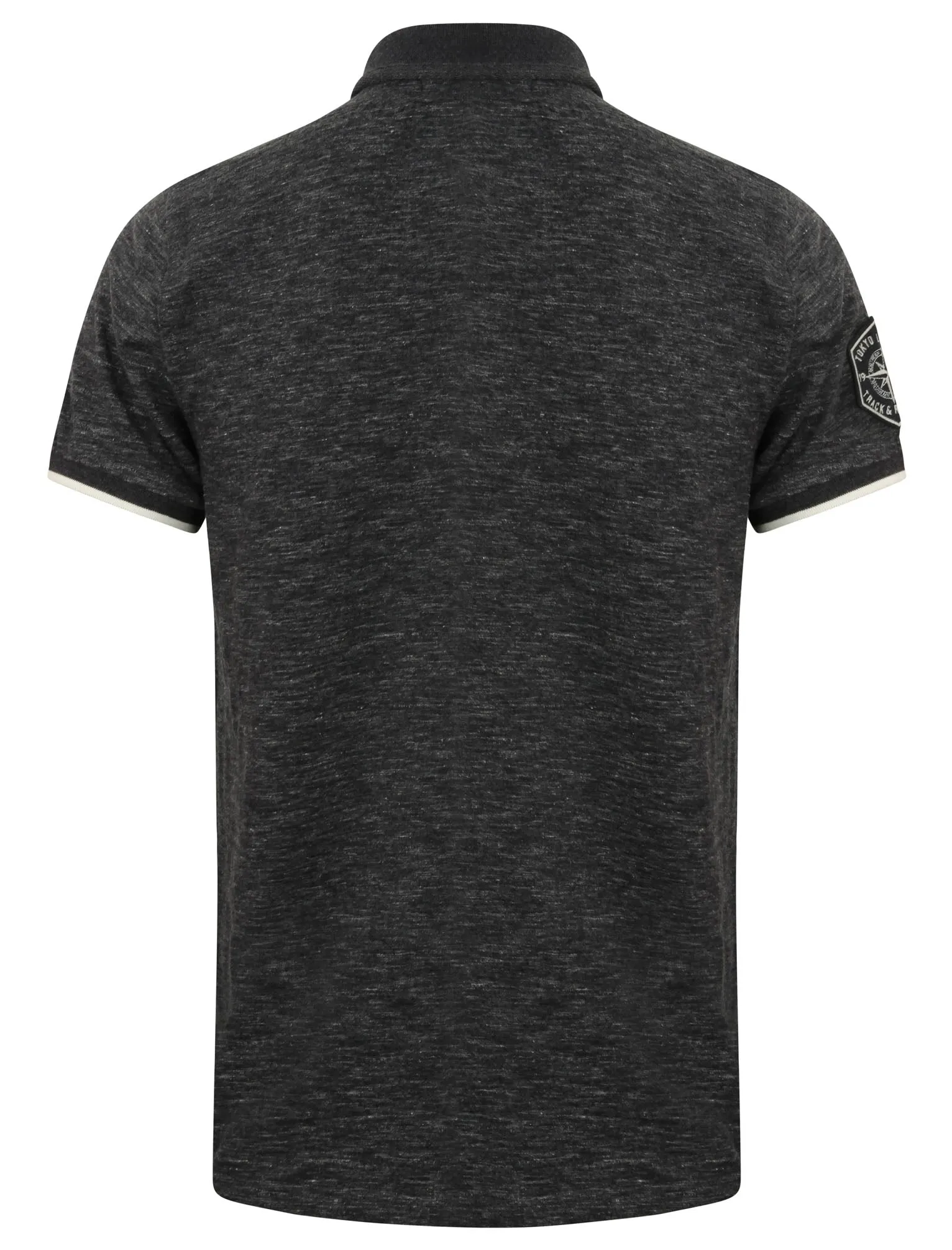 Berling Jersey Polo Shirt in Charcoal / Ivory - Tokyo Laundry