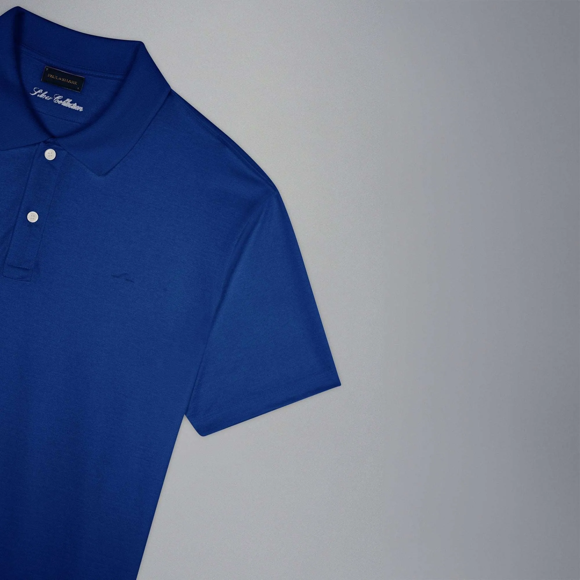 Blue Cotton Jersey Silver Collection Polo Shirt - PAUL & SHARK