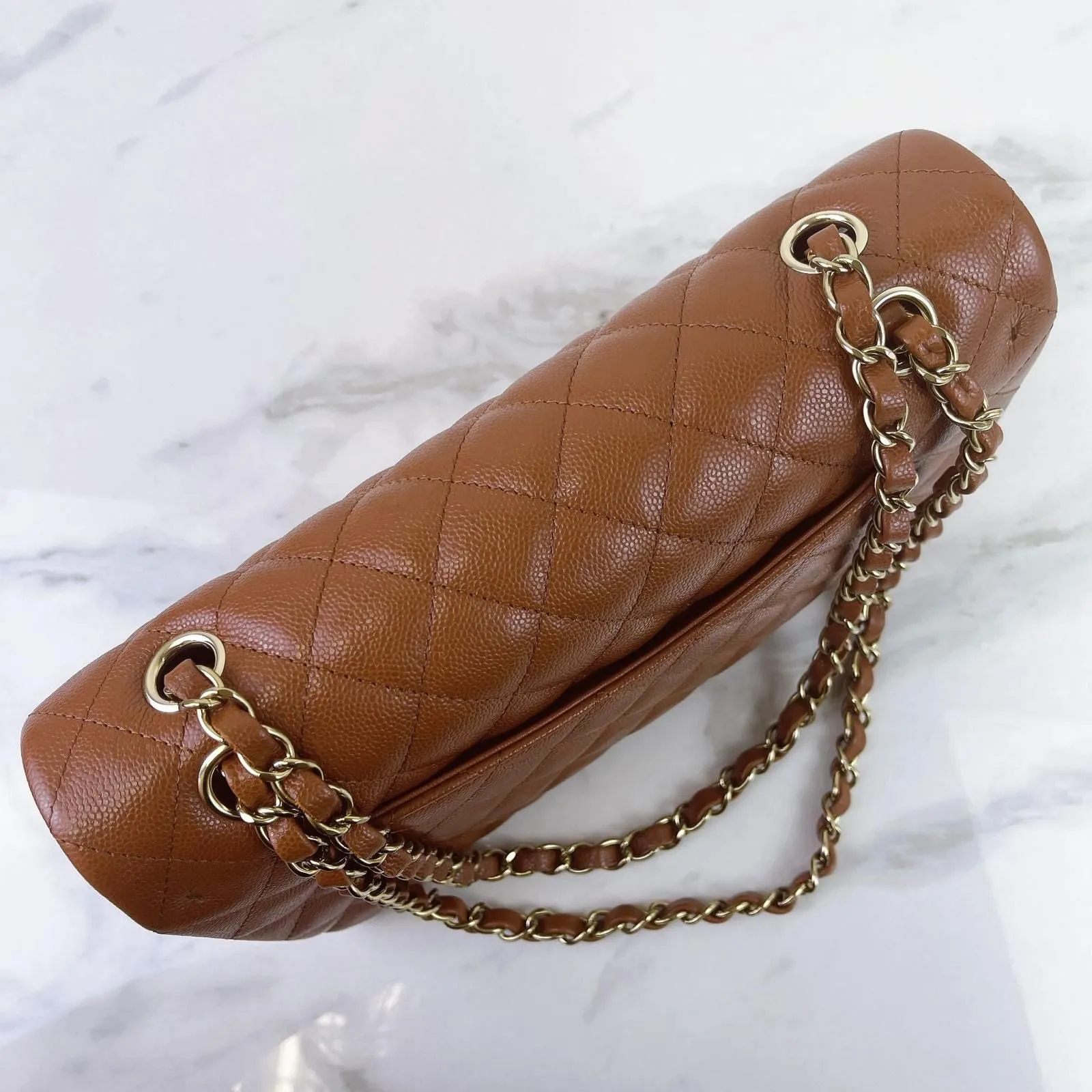Chanel Timeless Classic Medium M/L 23A Caramel Caviar Leather