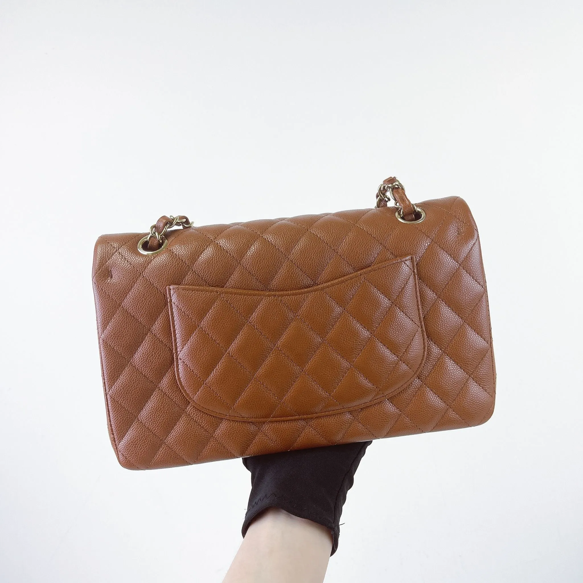 Chanel Timeless Classic Medium M/L 23A Caramel Caviar Leather