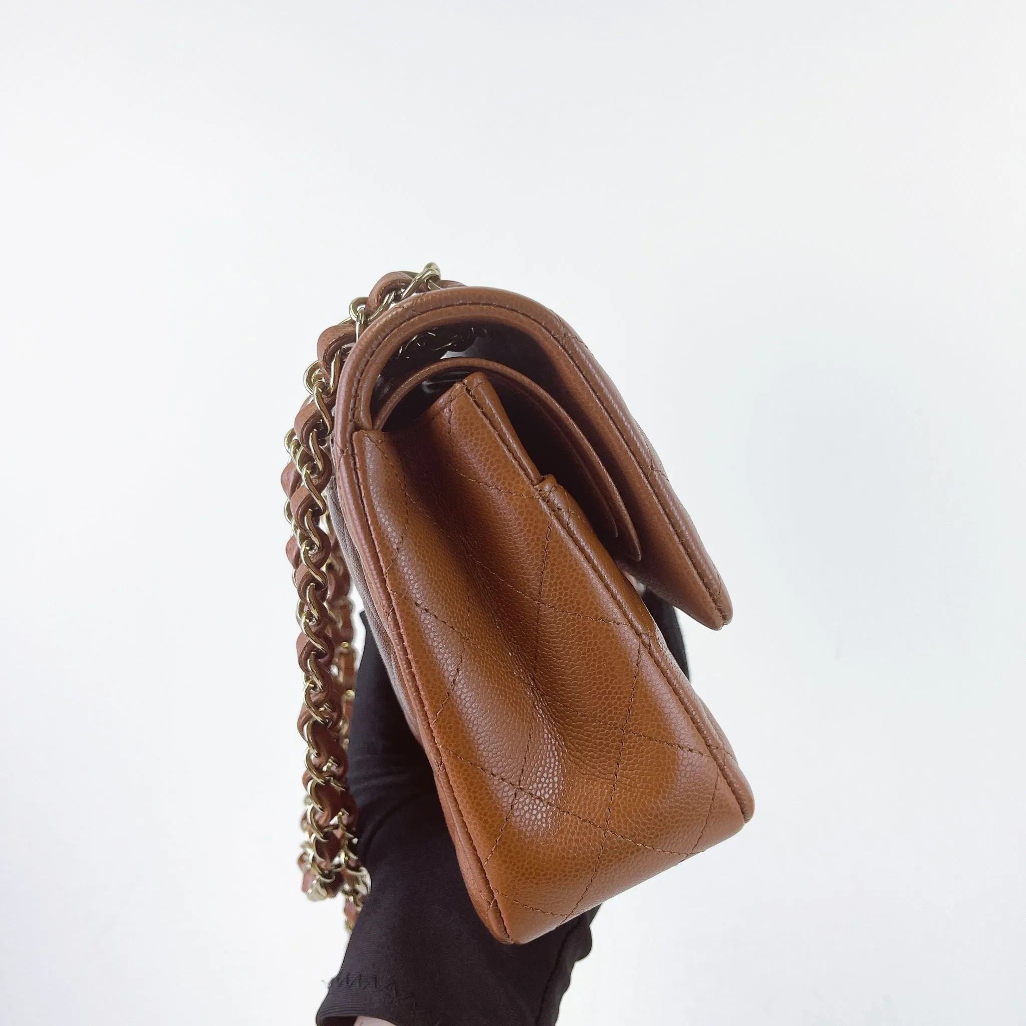 Chanel Timeless Classic Medium M/L 23A Caramel Caviar Leather