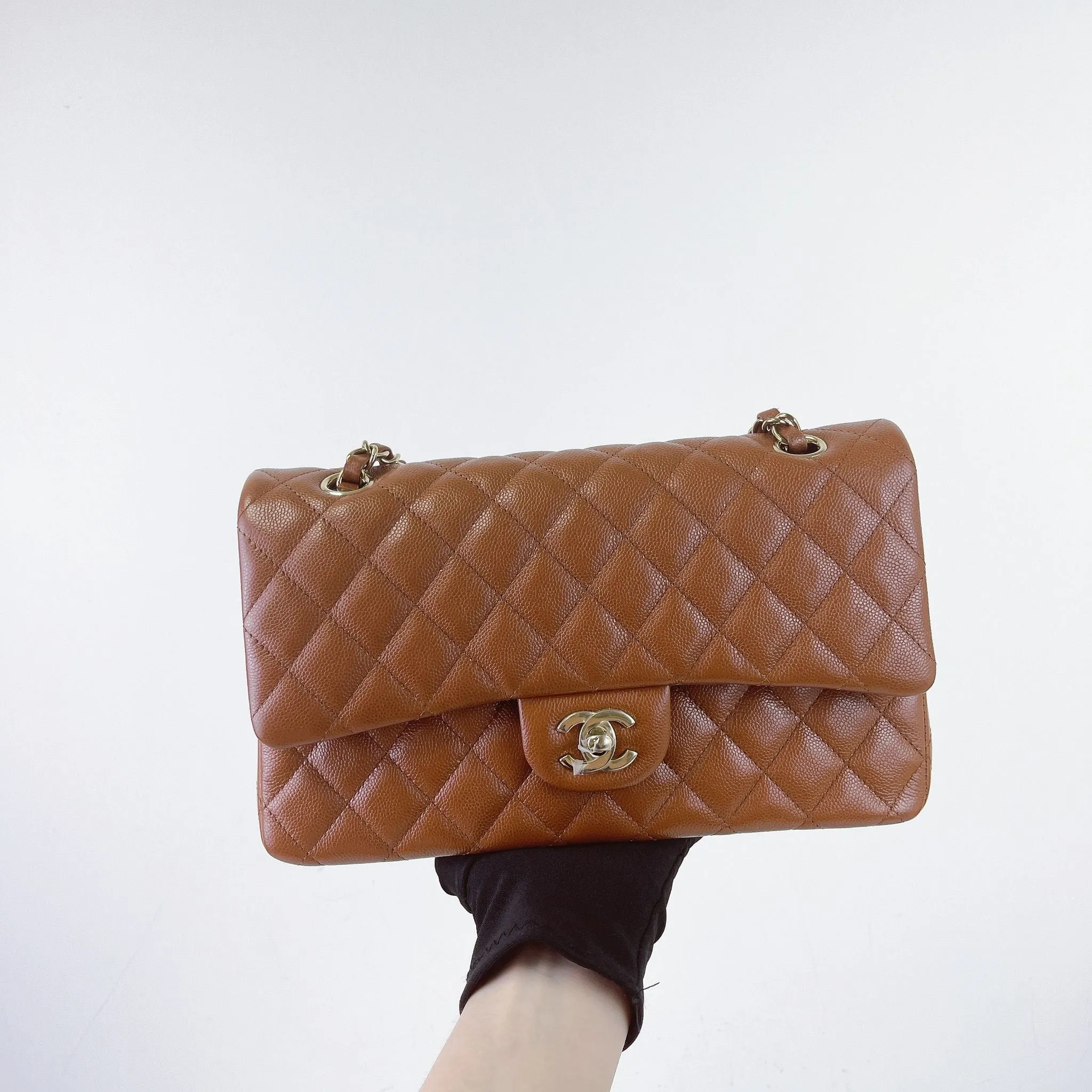 Chanel Timeless Classic Medium M/L 23A Caramel Caviar Leather