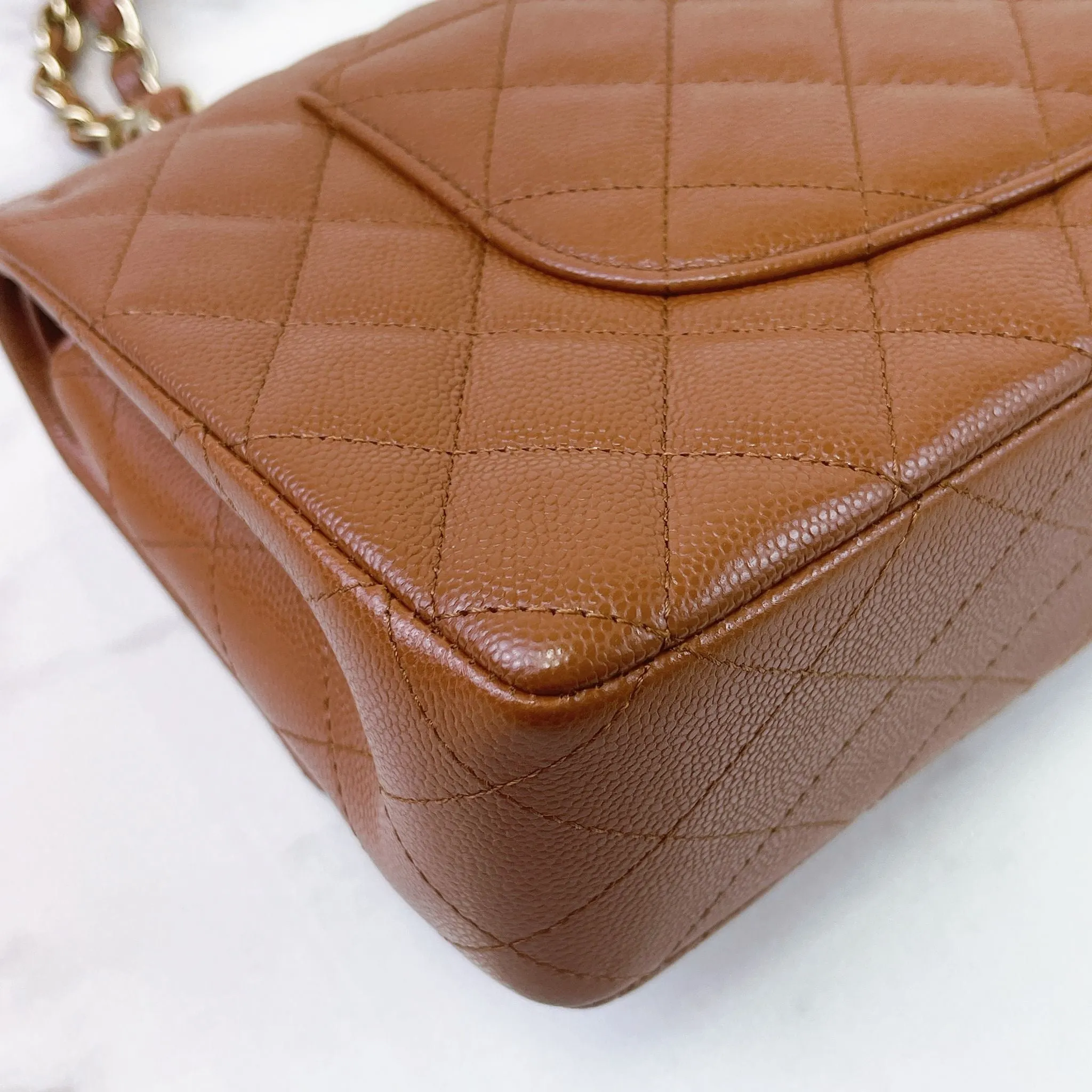 Chanel Timeless Classic Medium M/L 23A Caramel Caviar Leather