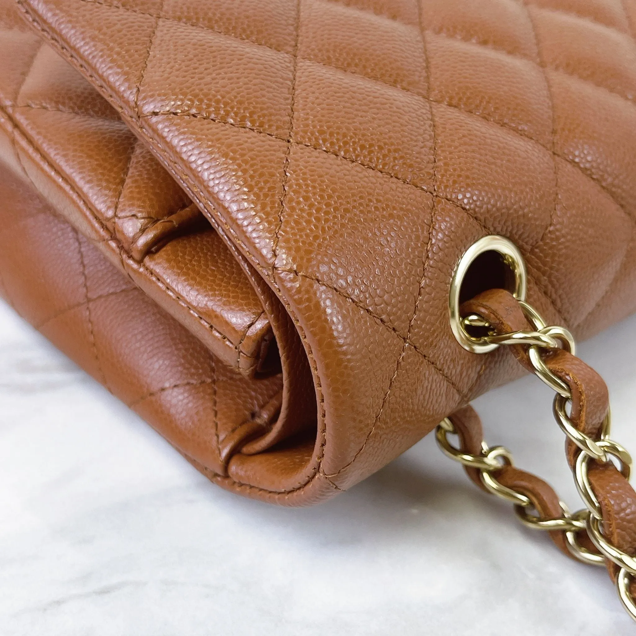 Chanel Timeless Classic Medium M/L 23A Caramel Caviar Leather