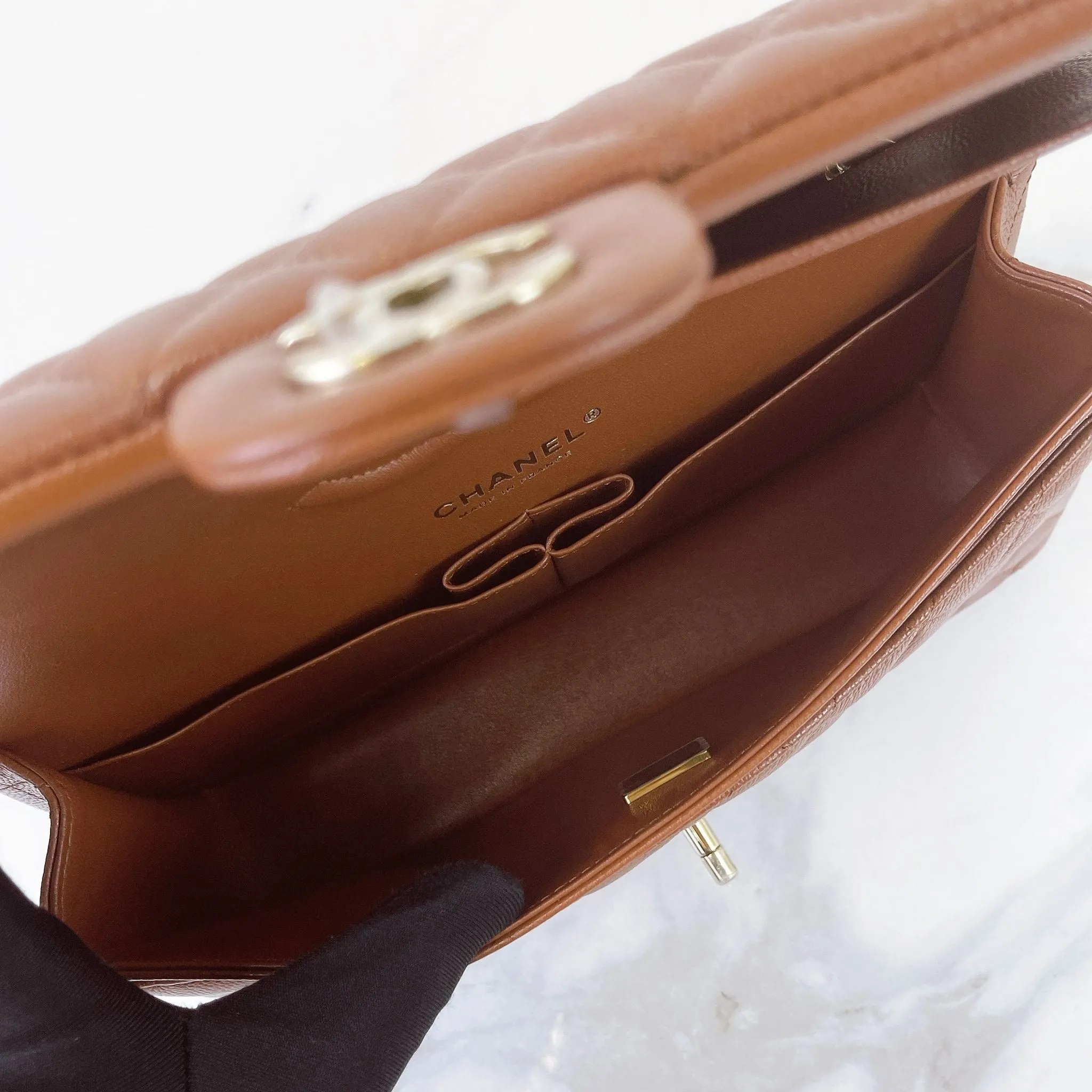 Chanel Timeless Classic Medium M/L 23A Caramel Caviar Leather