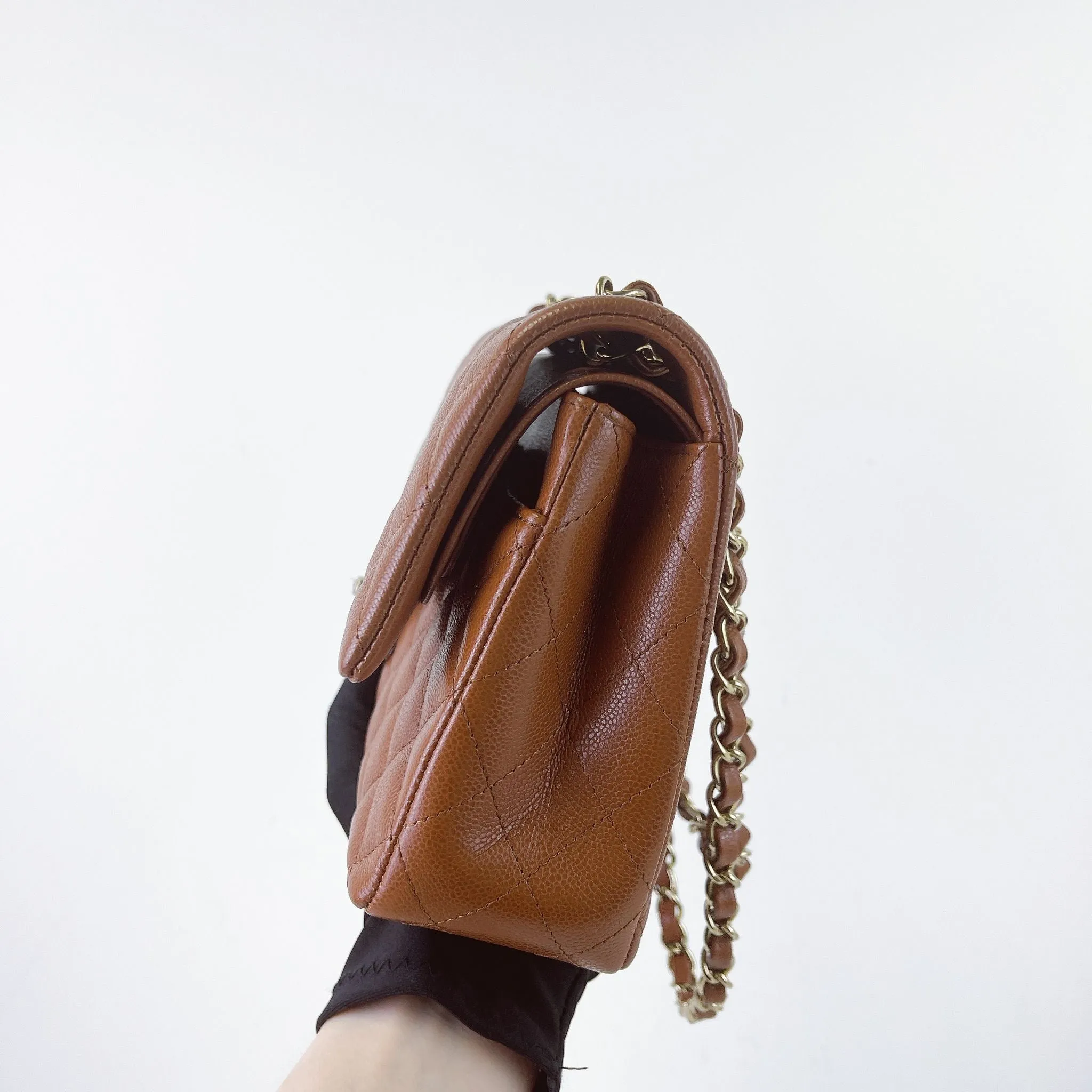 Chanel Timeless Classic Medium M/L 23A Caramel Caviar Leather
