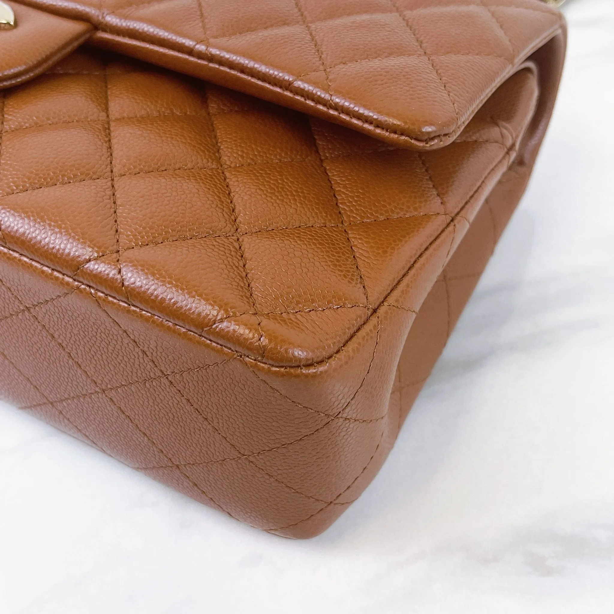 Chanel Timeless Classic Medium M/L 23A Caramel Caviar Leather