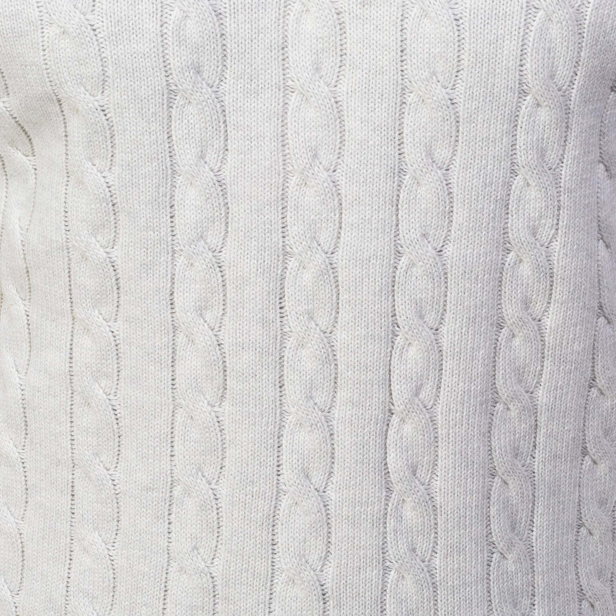 Cream Kensington Cable Knit Quarter Zip Sweater