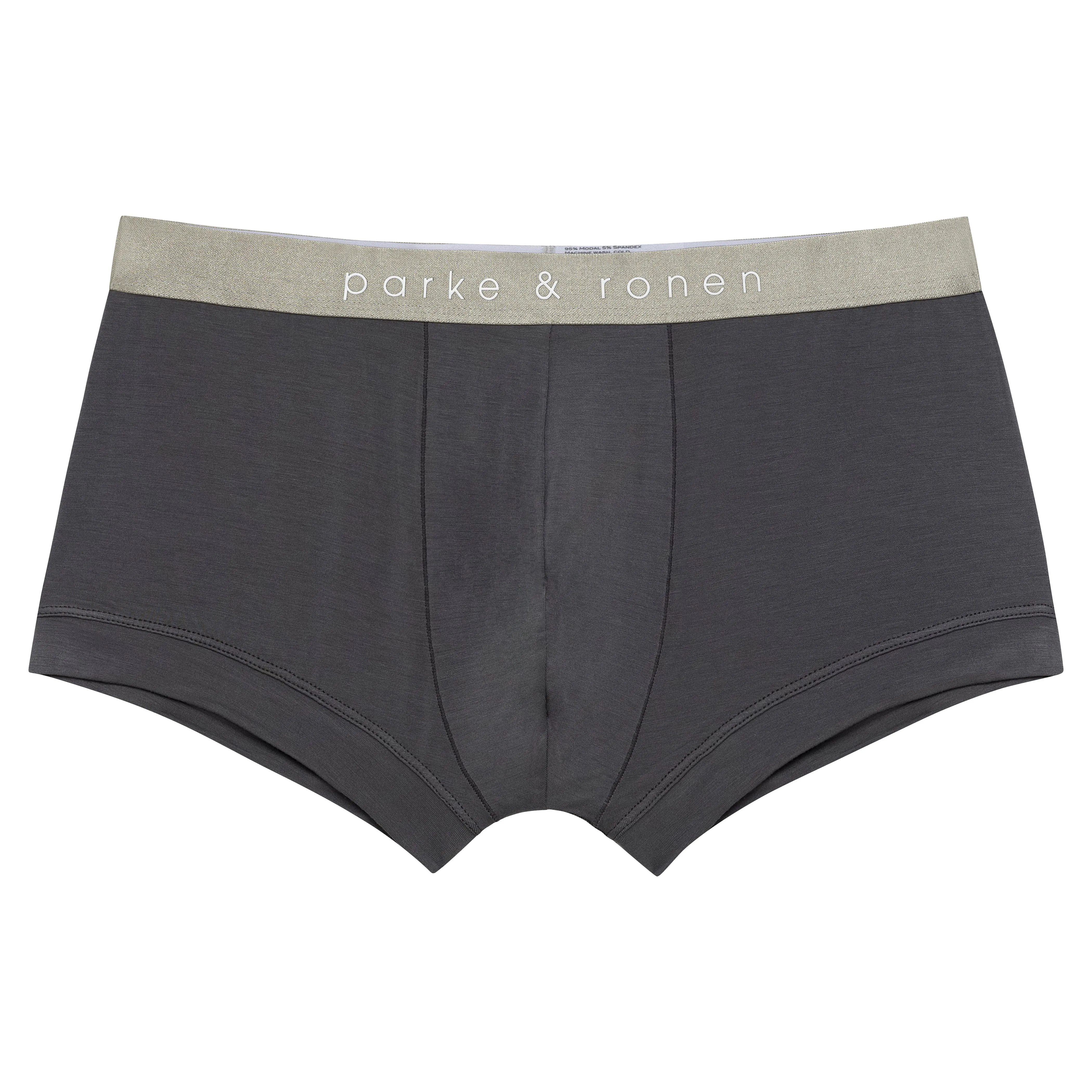 Grey Solid Low Rise Trunk