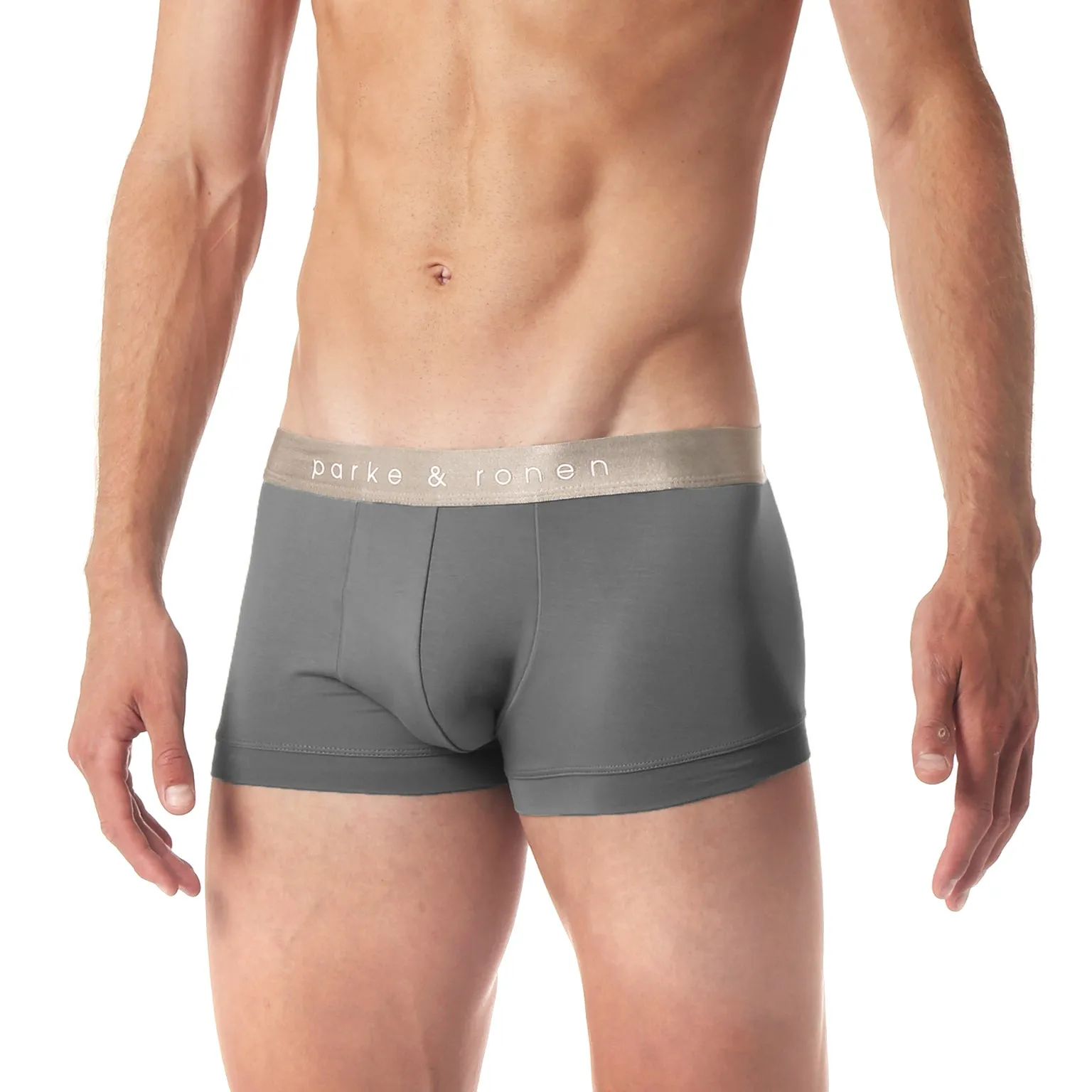 Grey Solid Low Rise Trunk