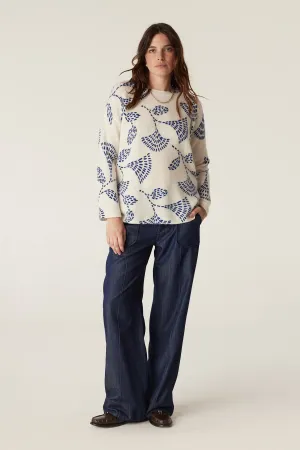 Hayes Mohair Jumper - Blue Print