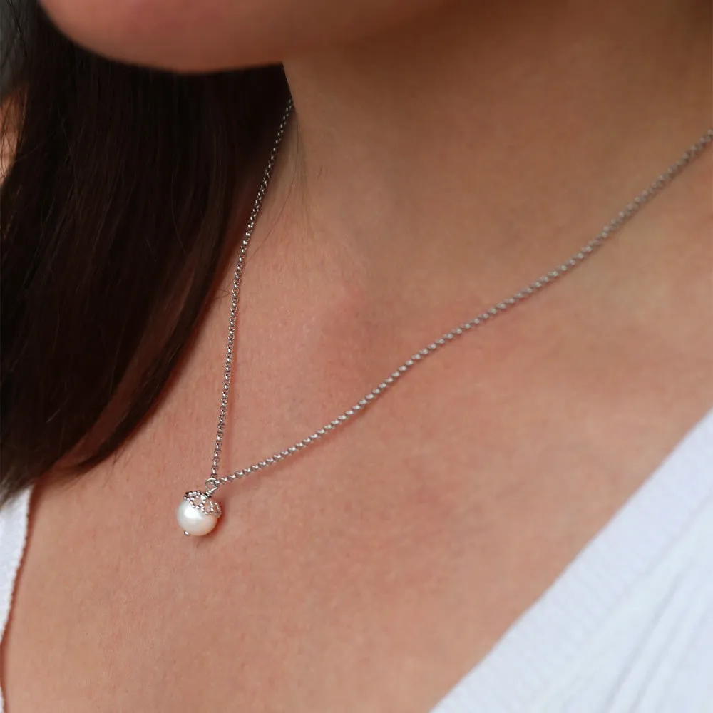 Jersey Pearl Emma-Kate  Pearl Pendant - Silver 1639865