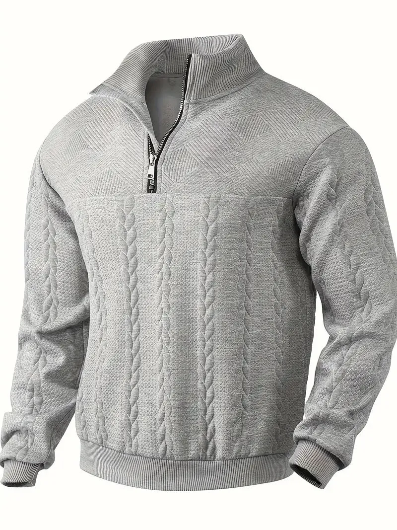 Men's Classic Quarter Zip Jumper with Timeless Appeal | Ideal for Autumn/Winter