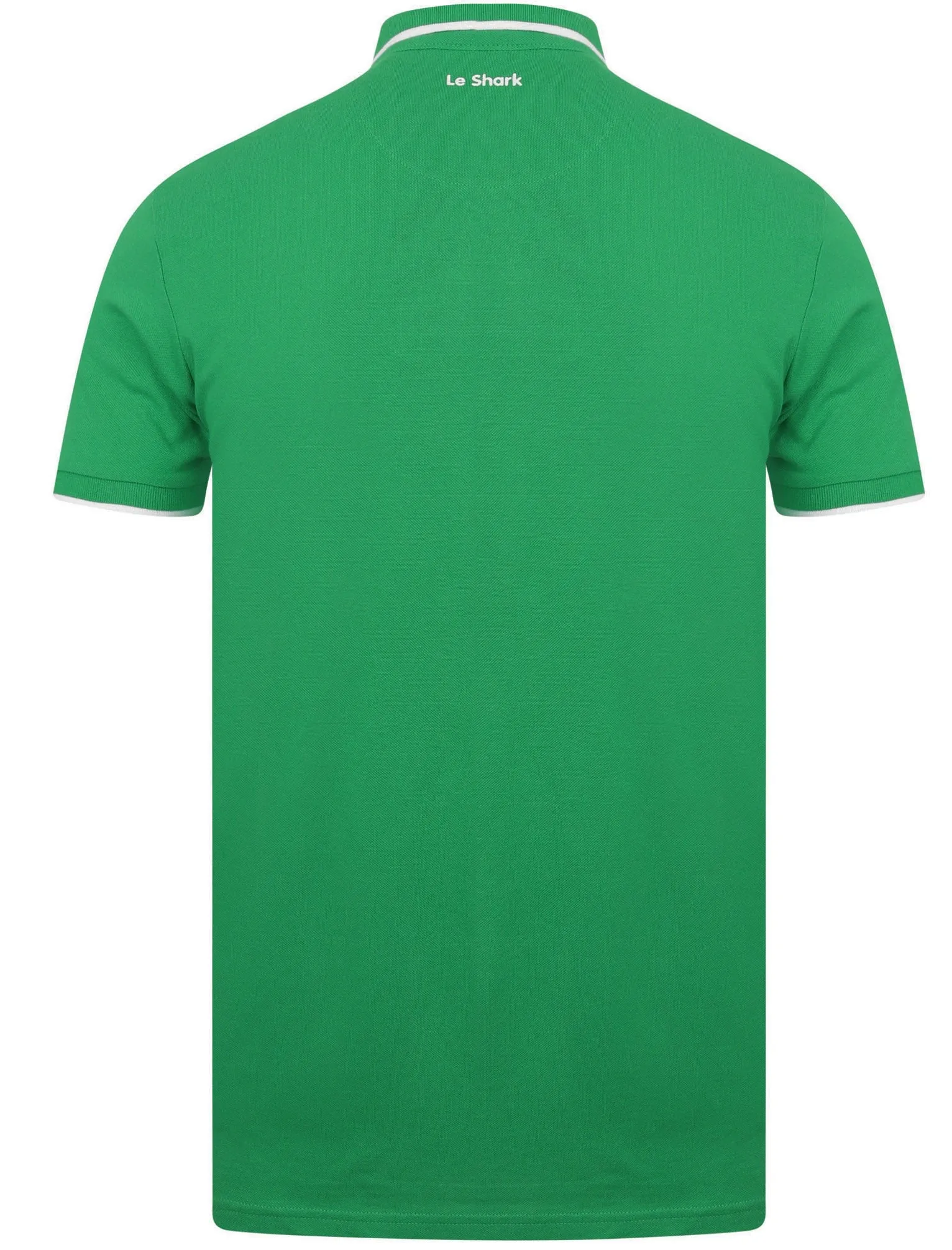 Midhurst Tipped Cotton Pique Polo Shirt In Jelly Bean Green - Le Shark
