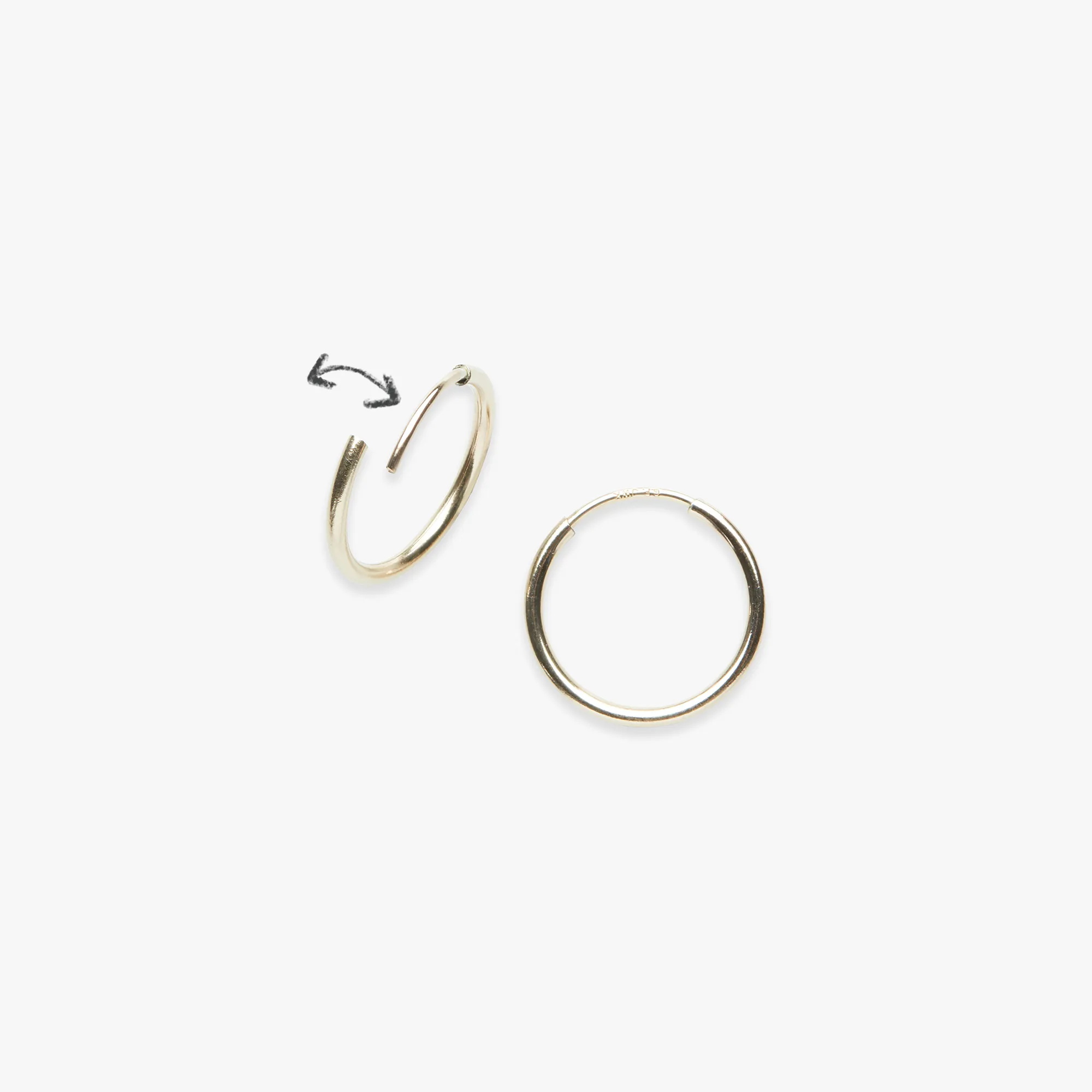Mini coin earring gold filled