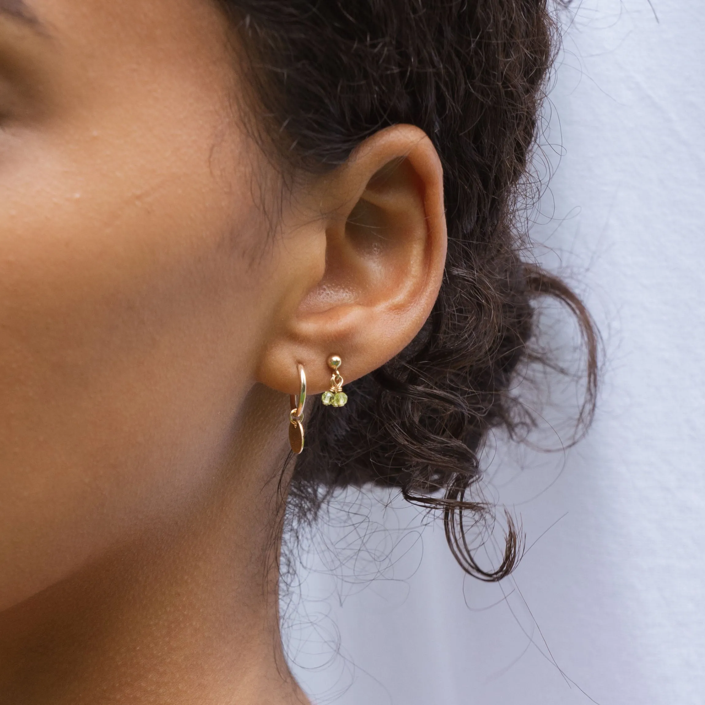 Mini coin earring gold filled