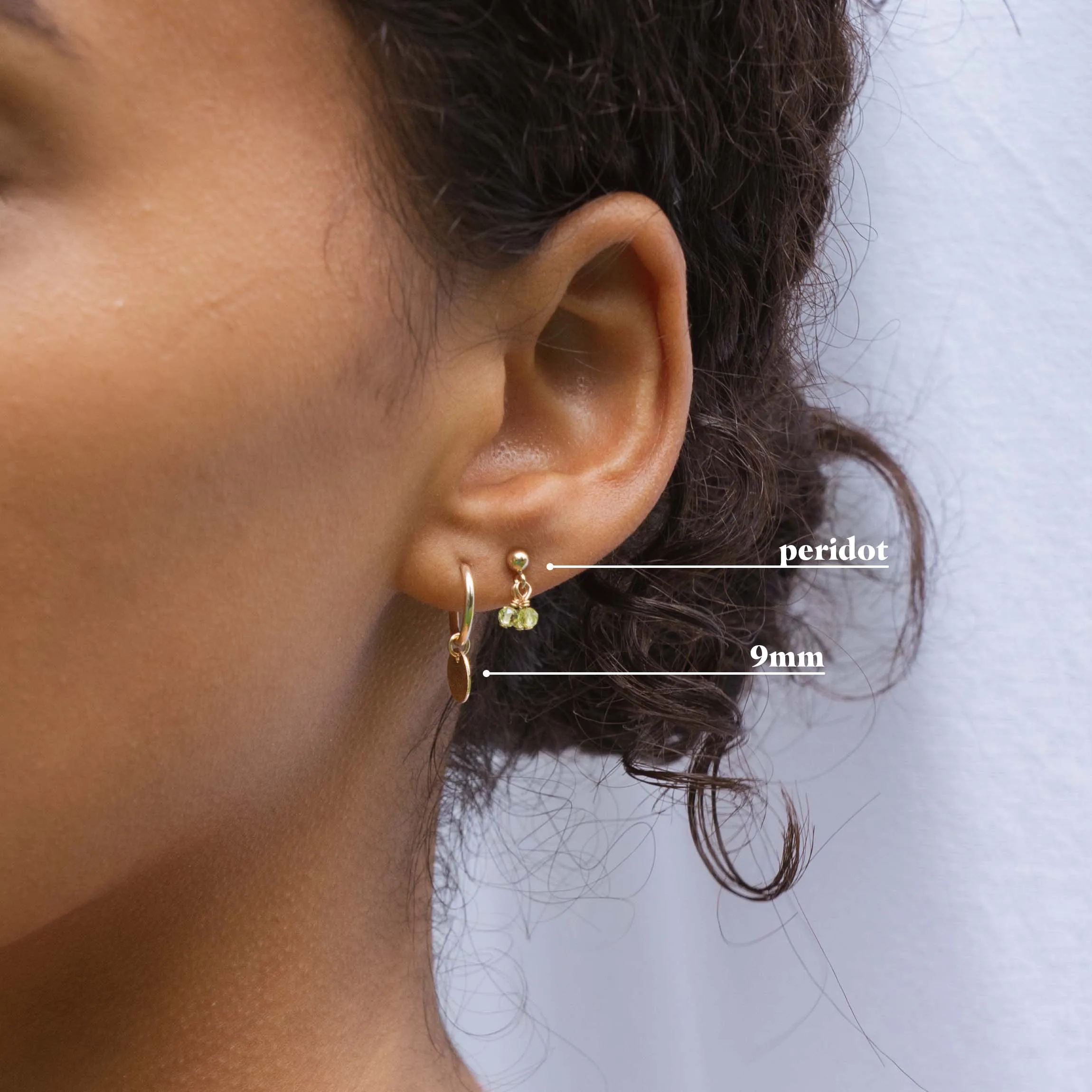Mini coin earring gold filled