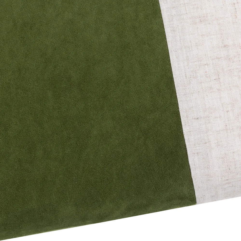 Morden Soft-Washed Velvet Cushion Olive Oil