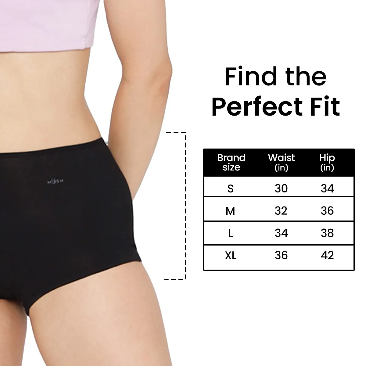 Mush Womens Ultra Soft High Waist Bamboo Modal Boyshorts || Breathable Panties || Anti-Odor, Seamless, Anti Microbial Innerwear (L - Pack of 3, Black Color)