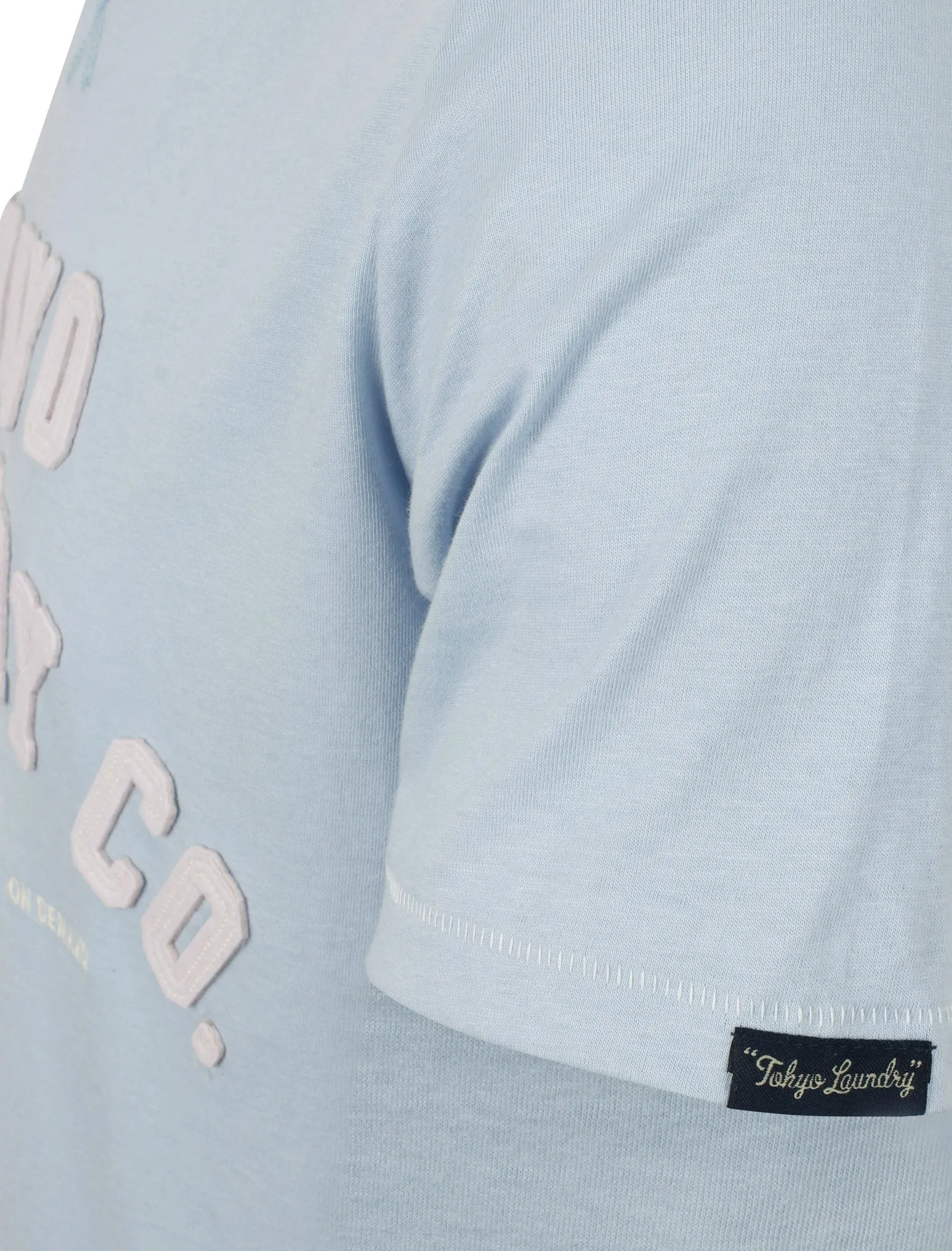 Othello Applique Cotton T-Shirt In Kentucky Blue - Tokyo Laundry