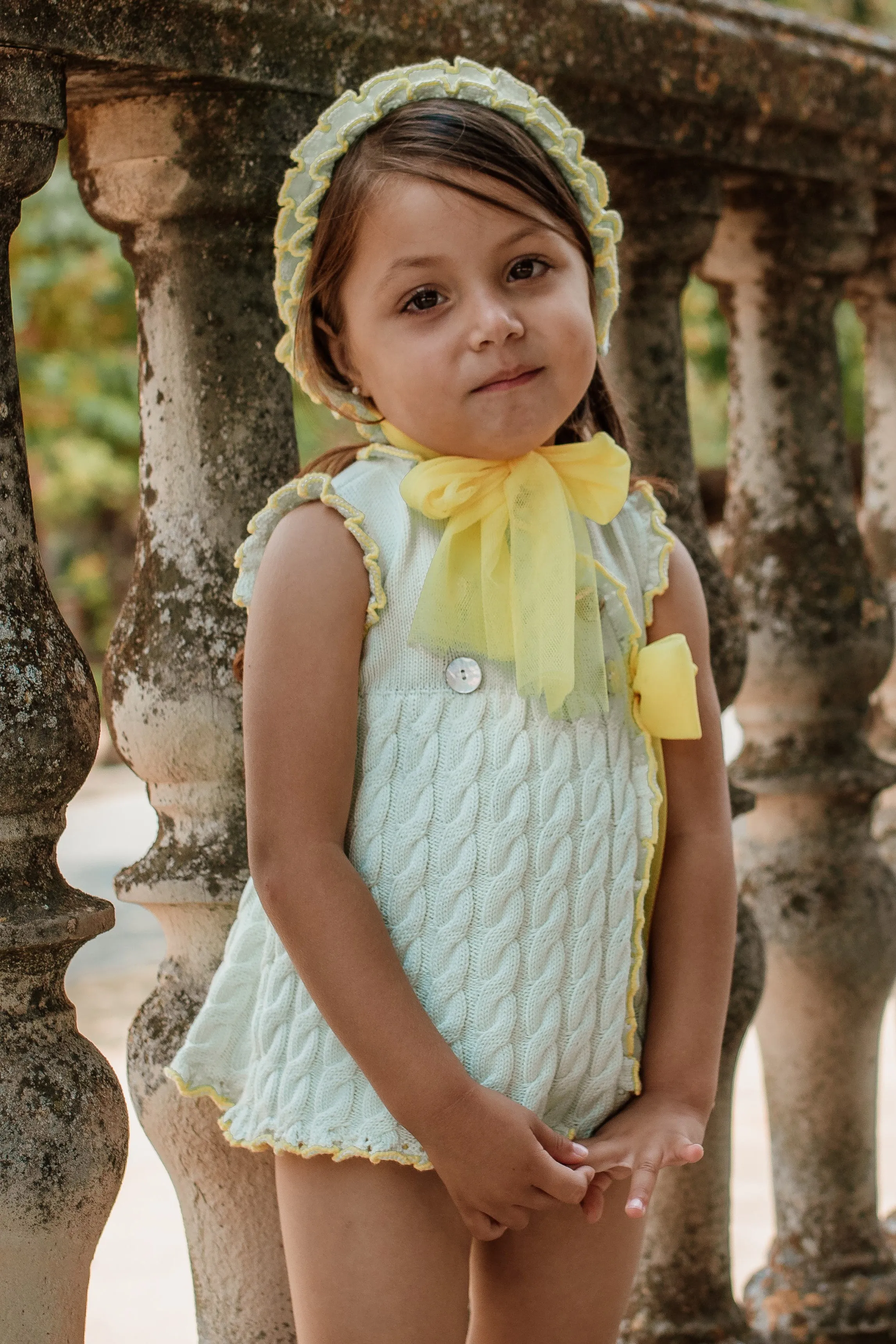 "Daisie" Mint & Lemon Knit Dress
