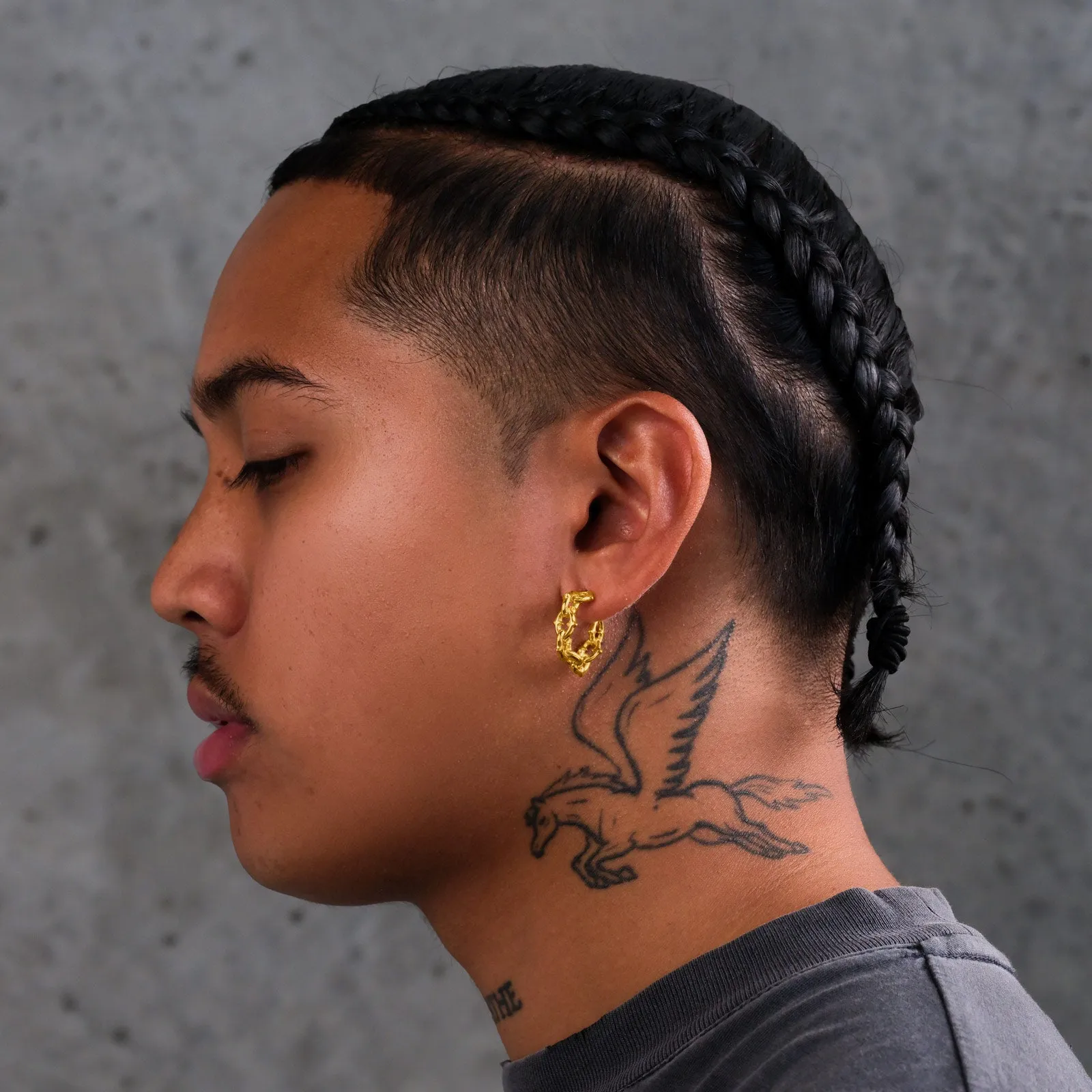 "The Cathedral" Hoop Earrings (Gold)