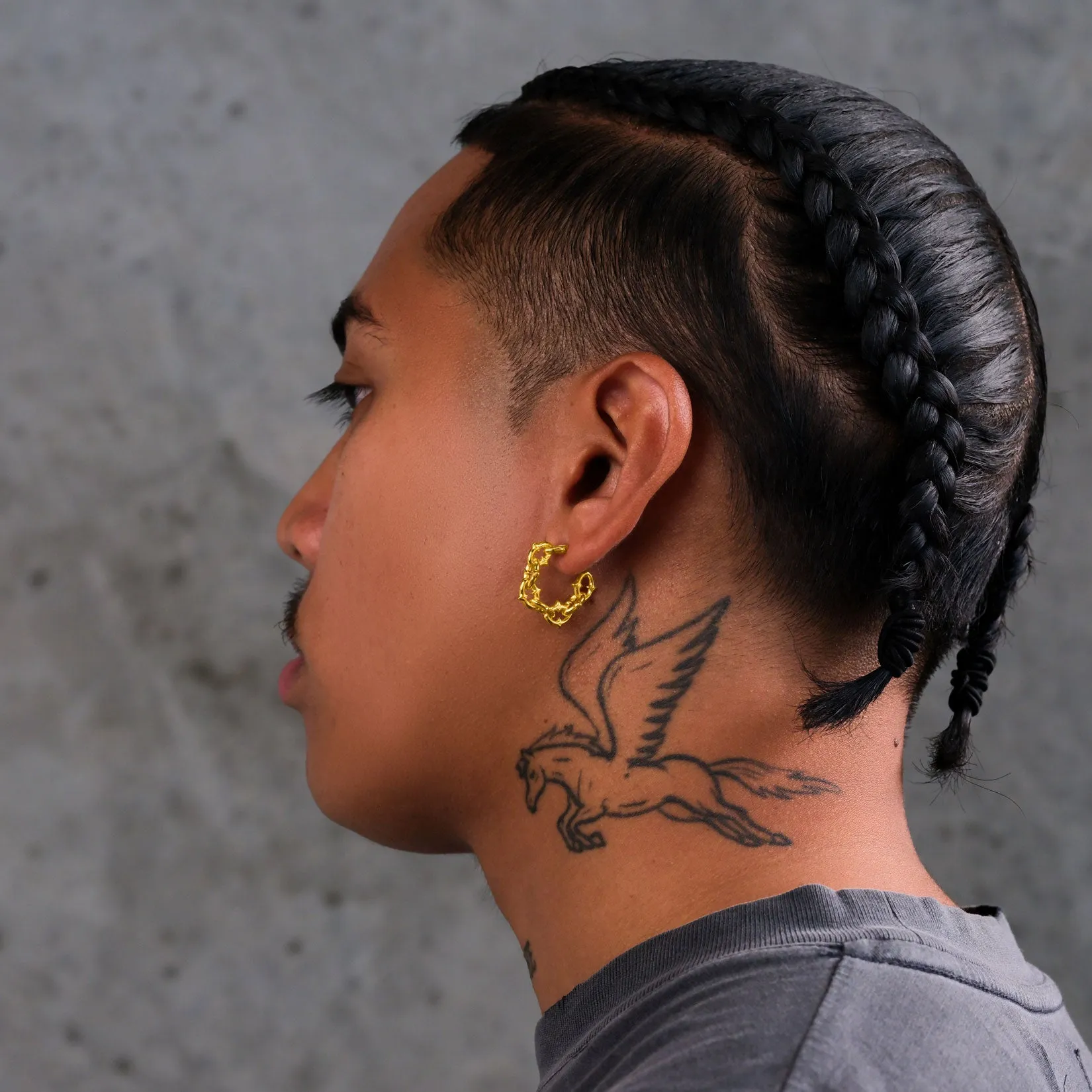 "The Cathedral" Hoop Earrings (Gold)