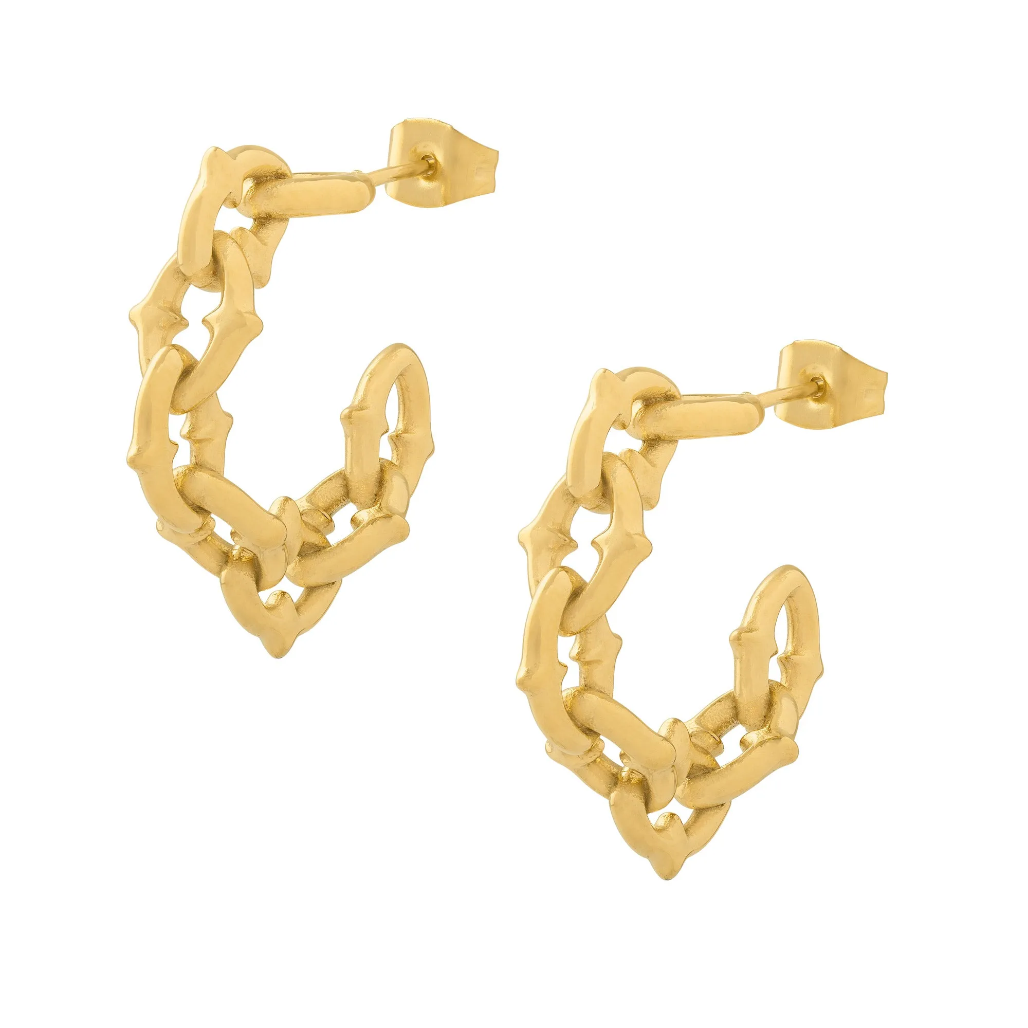 "The Cathedral" Hoop Earrings (Gold)