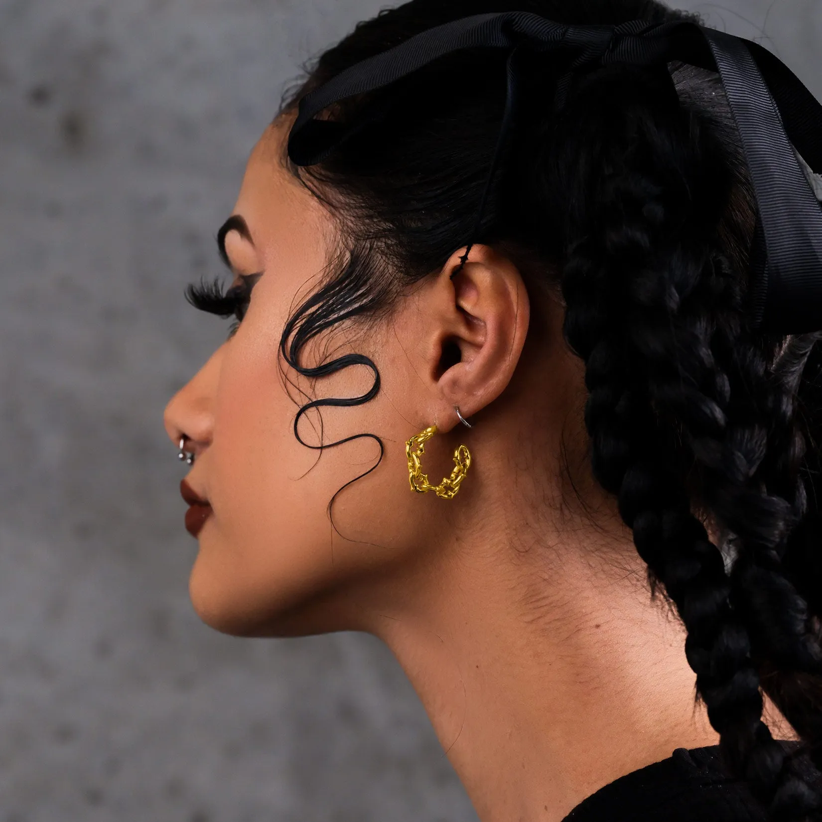 "The Cathedral" Hoop Earrings (Gold)
