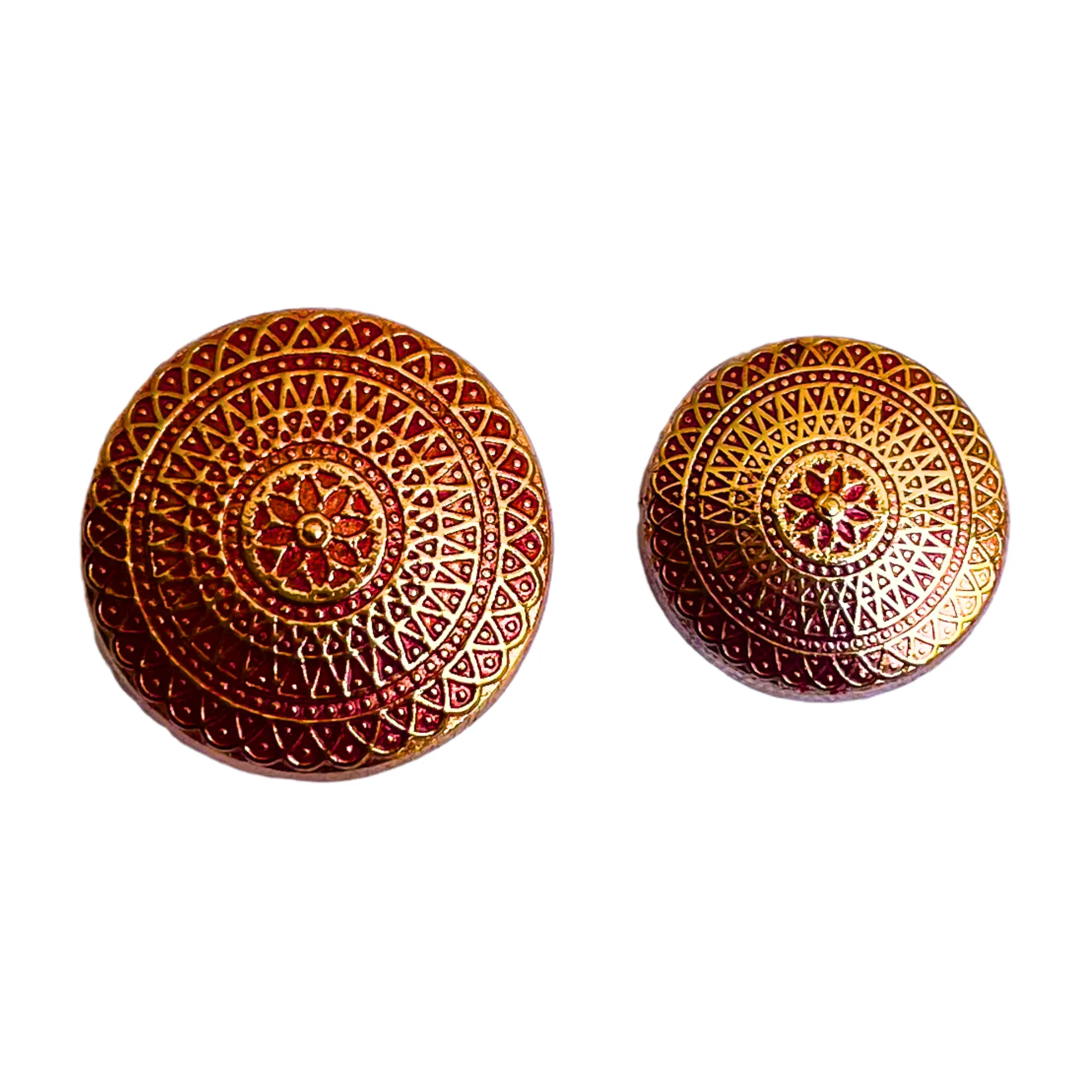 Red & Golden Designer Metal Button