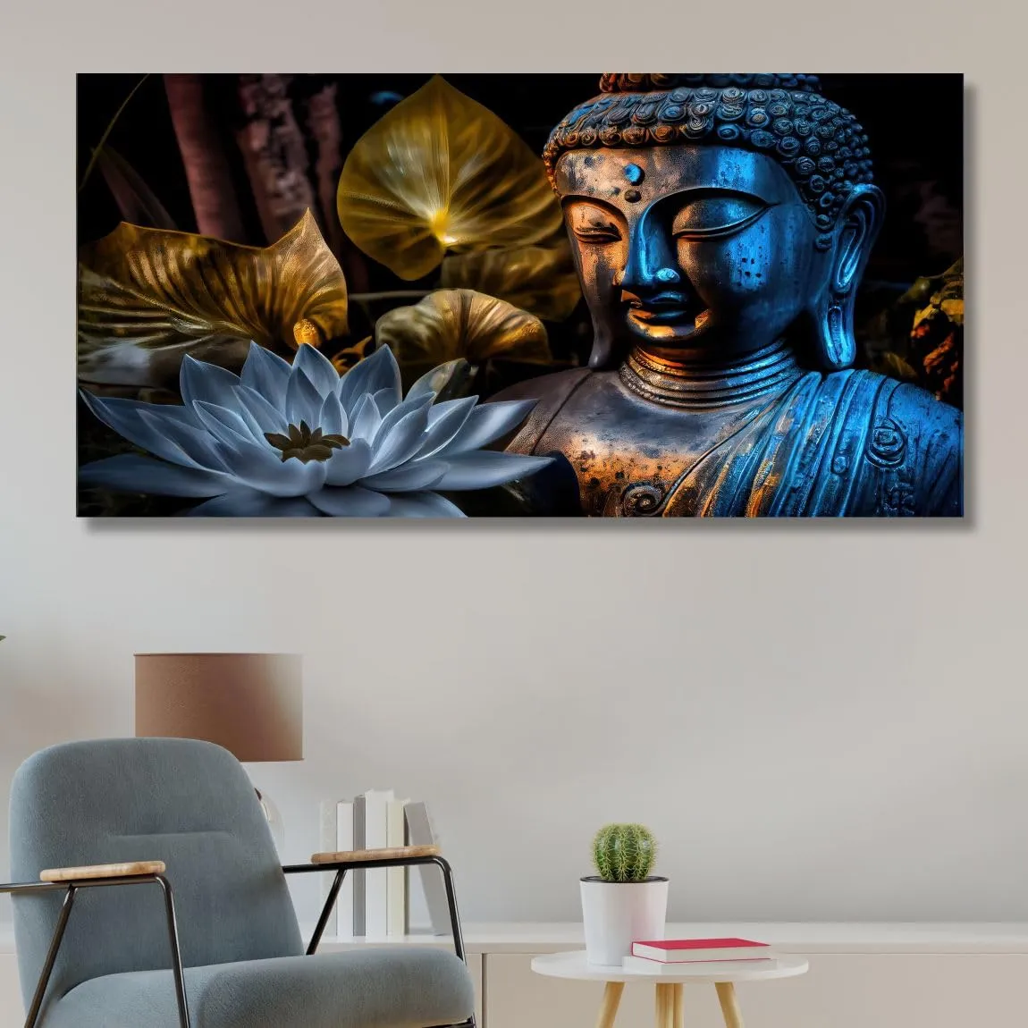 SAF paintings Unframed Rolled Art Print||Lord Buddha Canvas Wall Art Print for Home Décor And Office||Unframed canvas Painting For Wall decor||Home wall and Office Interior CR-219
