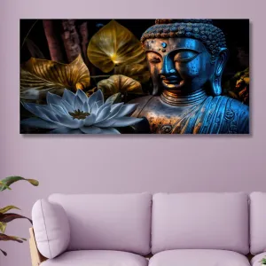 SAF paintings Unframed Rolled Art Print||Lord Buddha Canvas Wall Art Print for Home Décor And Office||Unframed canvas Painting For Wall decor||Home wall and Office Interior CR-219