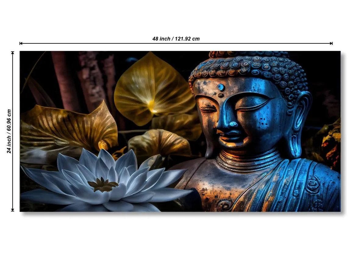 SAF paintings Unframed Rolled Art Print||Lord Buddha Canvas Wall Art Print for Home Décor And Office||Unframed canvas Painting For Wall decor||Home wall and Office Interior CR-219