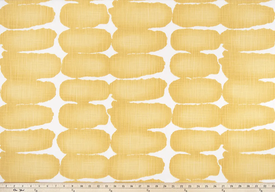 Shibori Dot Brazilian Yellow Slub Canvas Fabric By Premier Prints