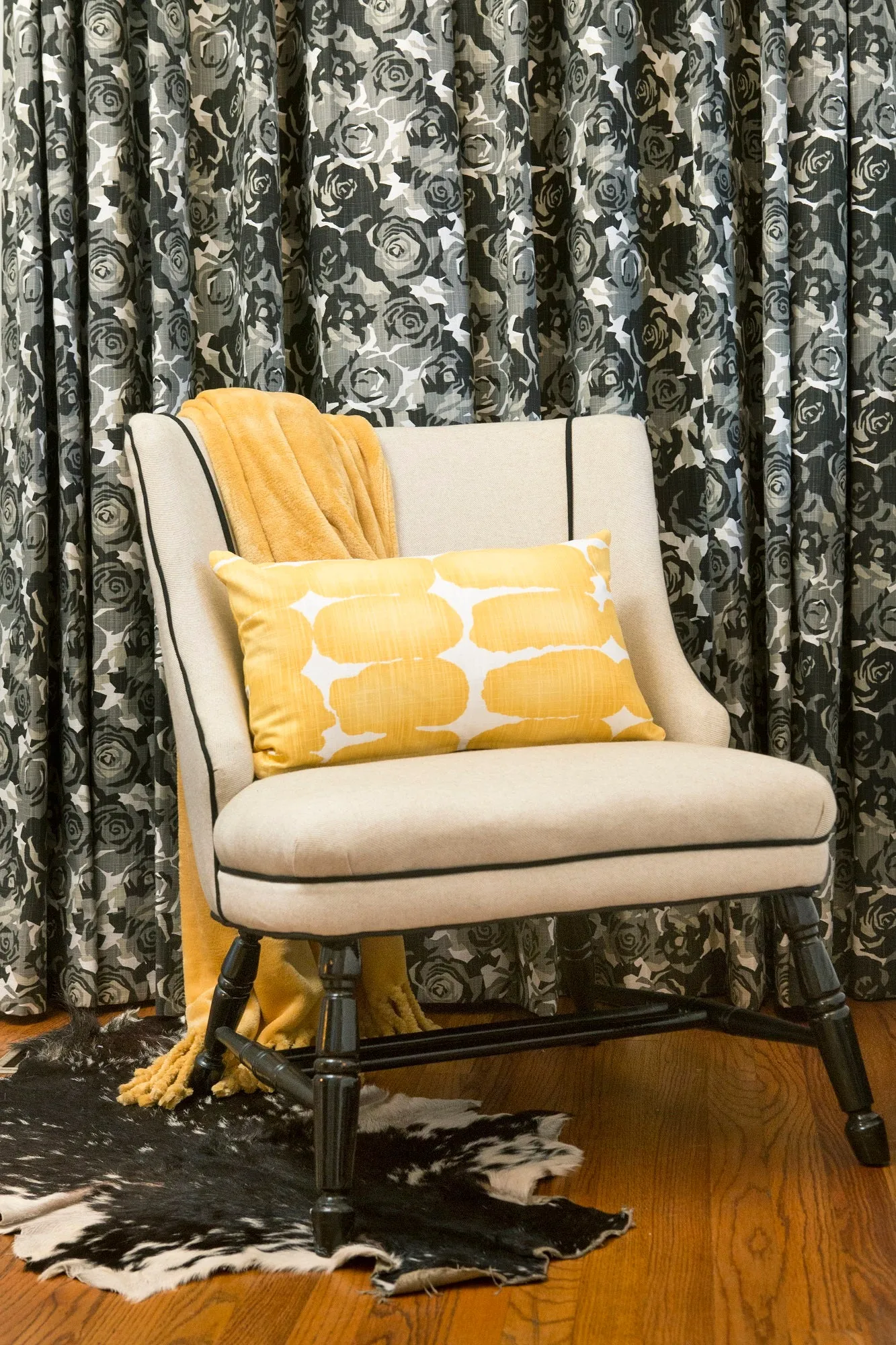 Shibori Dot Brazilian Yellow Slub Canvas Fabric By Premier Prints