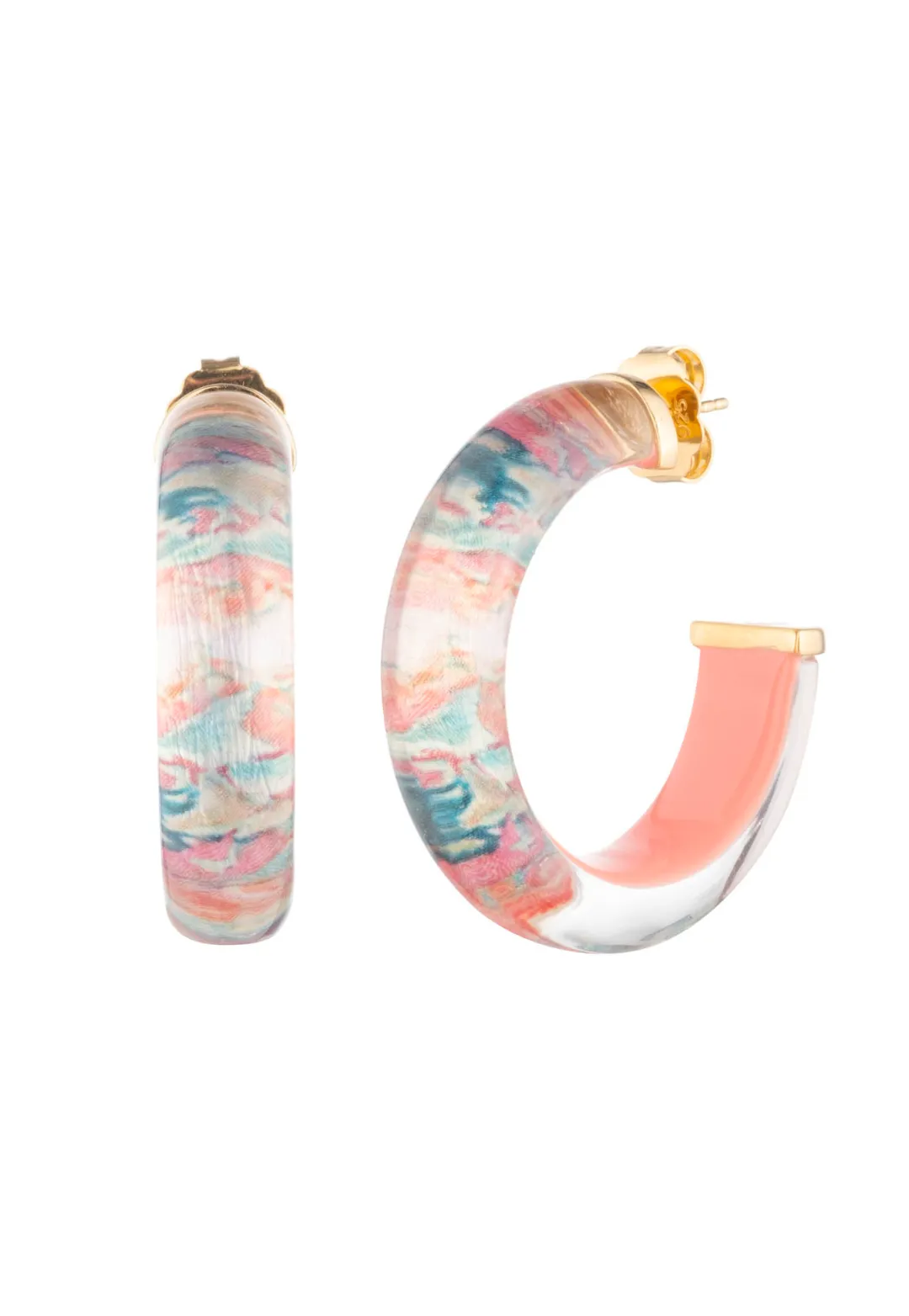 Small Hoop Earrings in Daiquiri