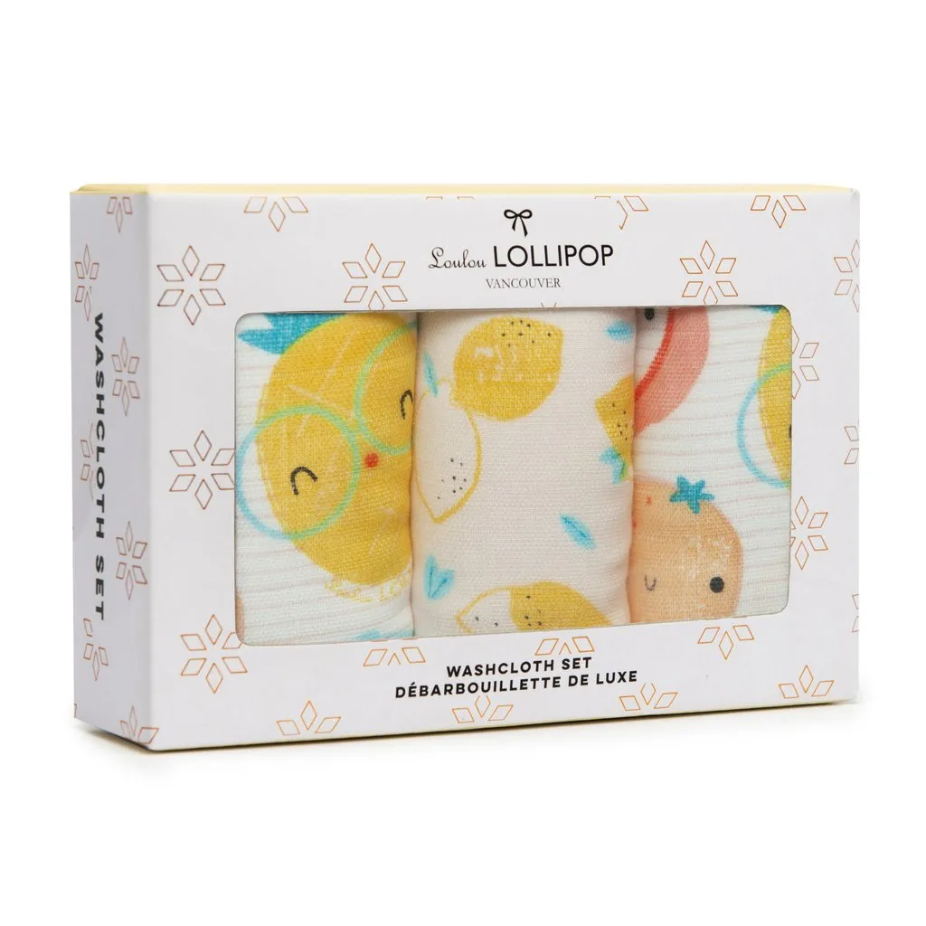The Washcloth Set (Set of 3) - Cutie Fruits