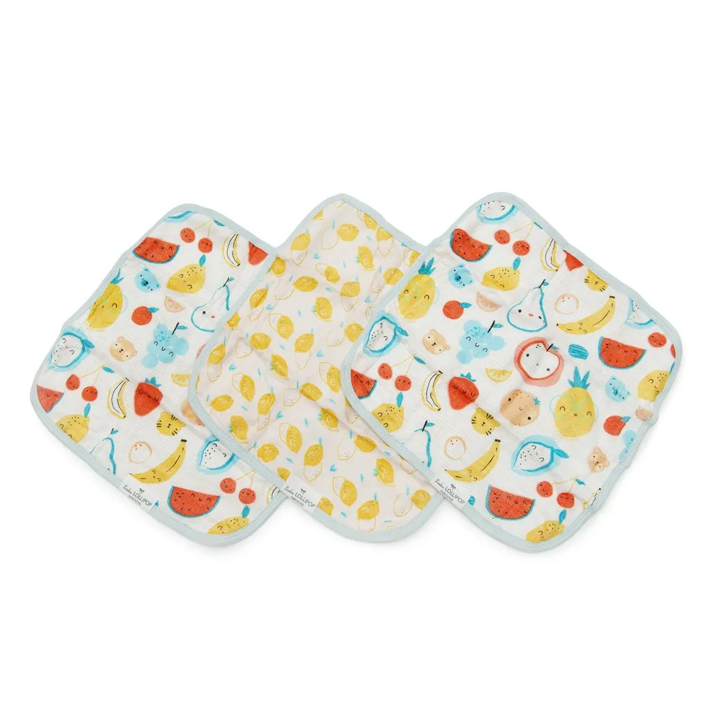The Washcloth Set (Set of 3) - Cutie Fruits
