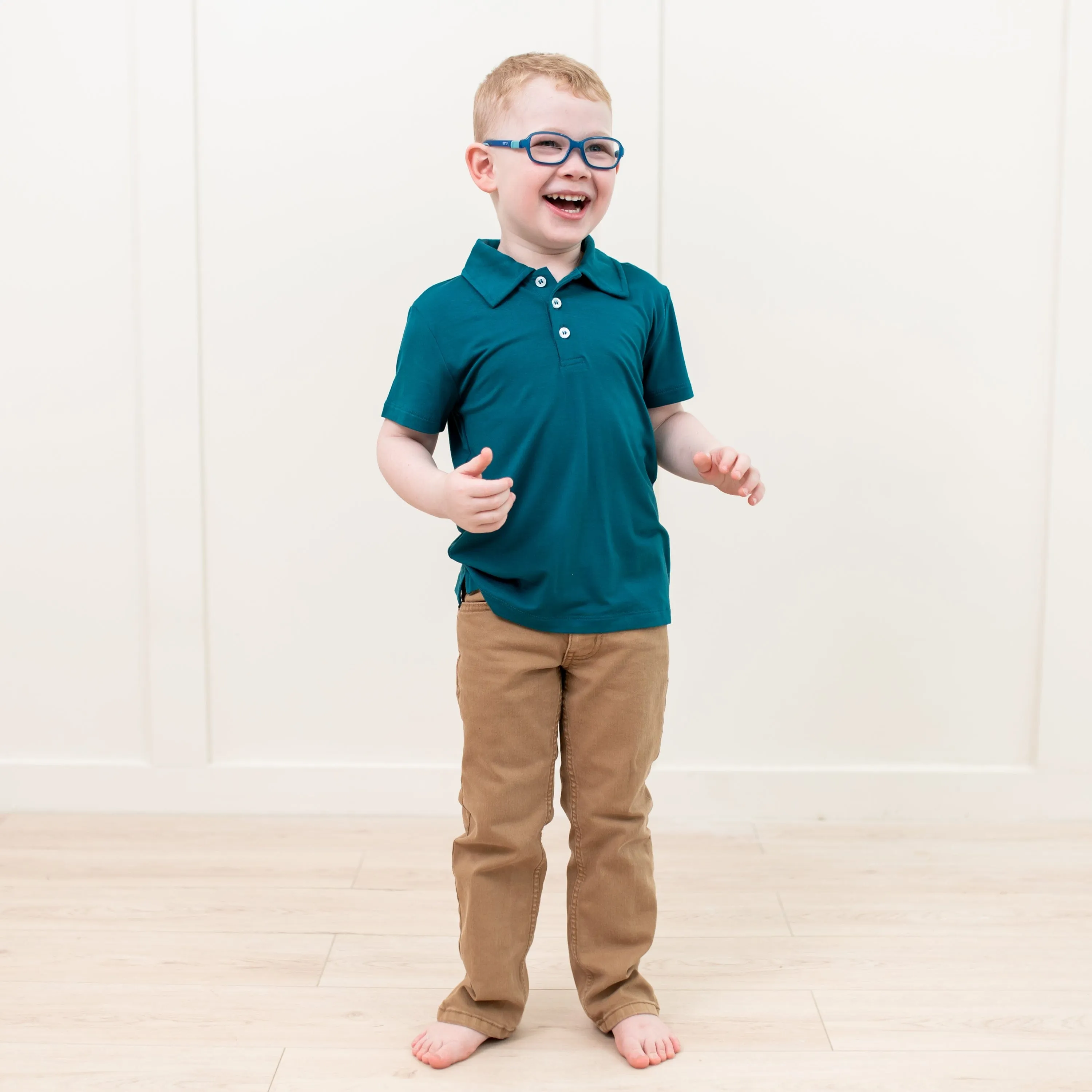 Toddler Short Sleeve Polo in Loch