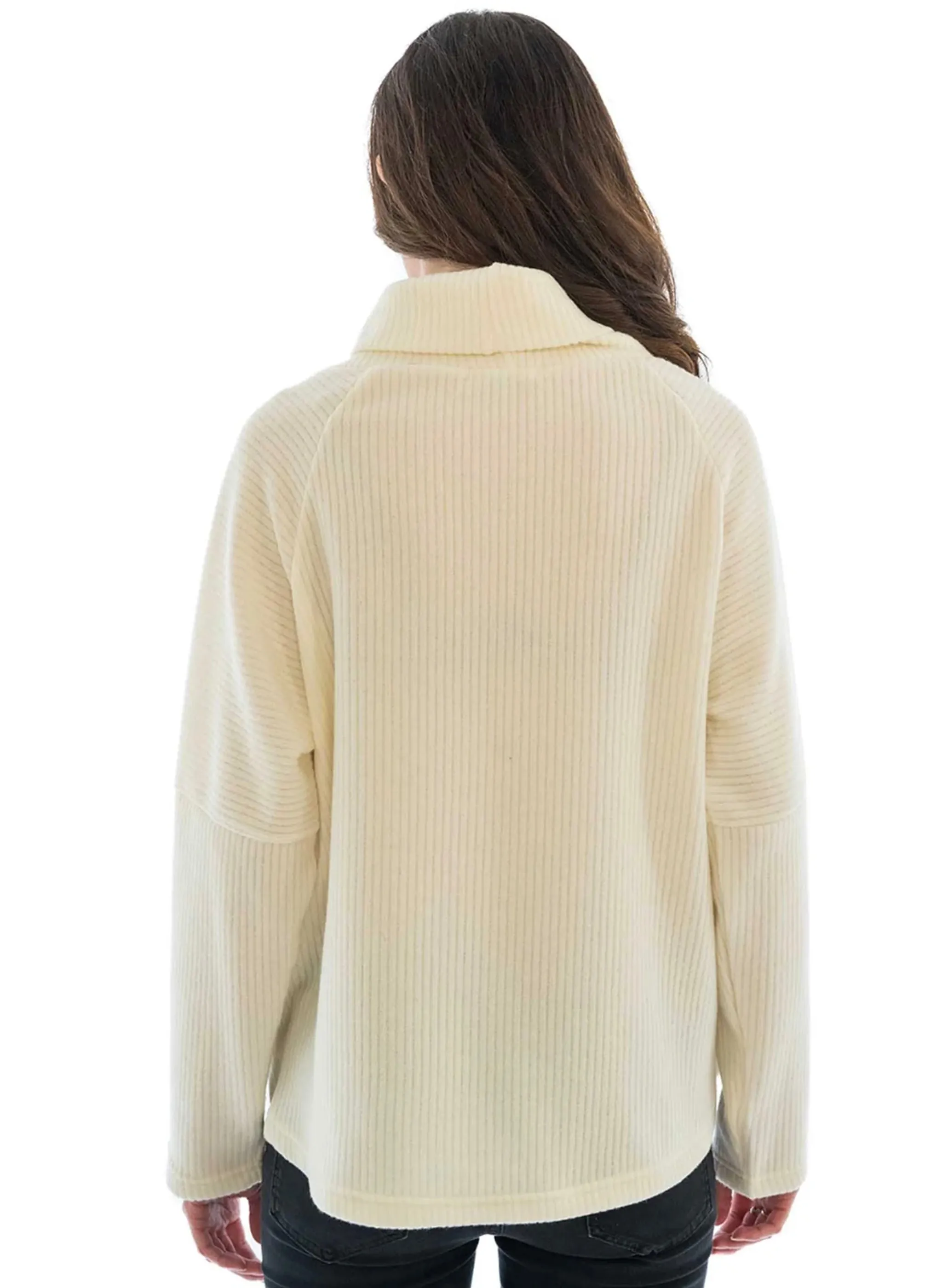 Trisha Tyler Textured Knit Sweater With Rib Sleeves - Ivory