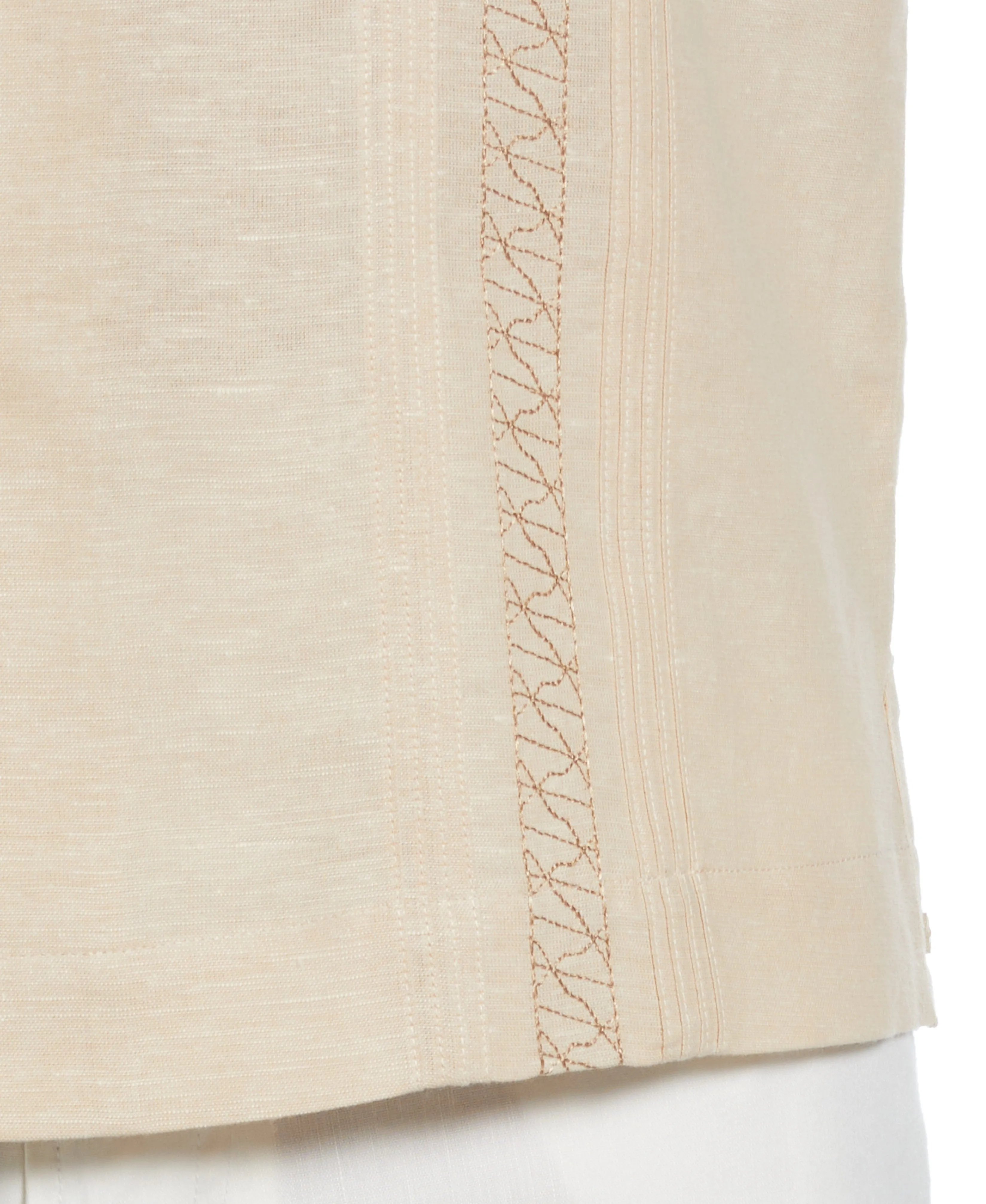 Two Pocket Embroidered Guayabera Shirt