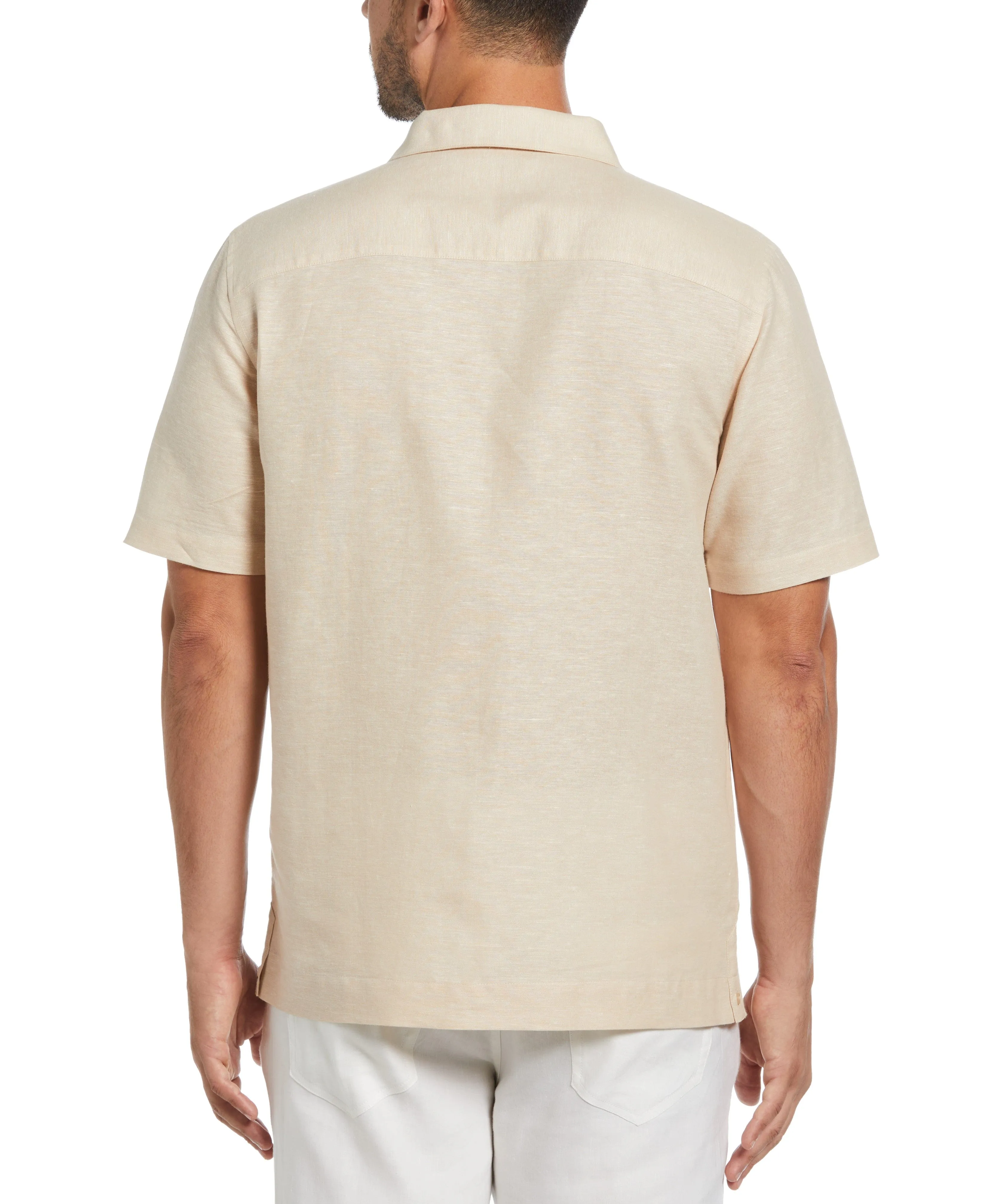 Two Pocket Embroidered Guayabera Shirt
