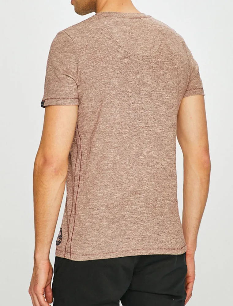 Woodcutter Grindle Cotton Jersey T-Shirt In Windsor Wine / Egg Shell - Tokyo Laundry