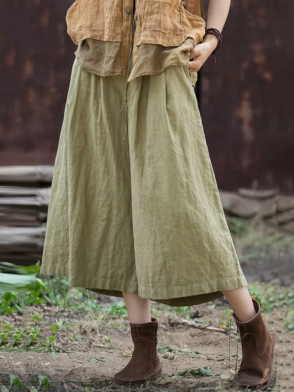 xakxx High Waisted Loose Pleated Split-Joint Pants Trousers