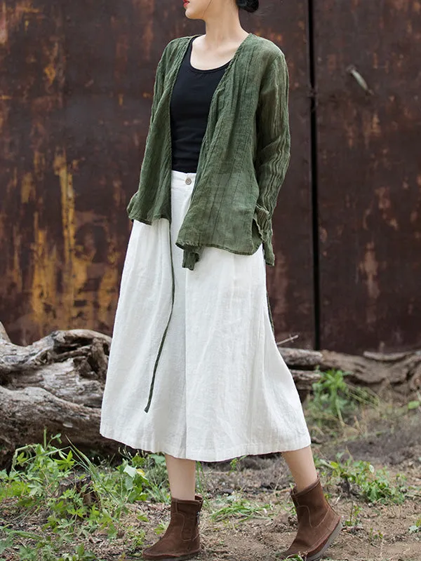 xakxx High Waisted Loose Pleated Split-Joint Pants Trousers